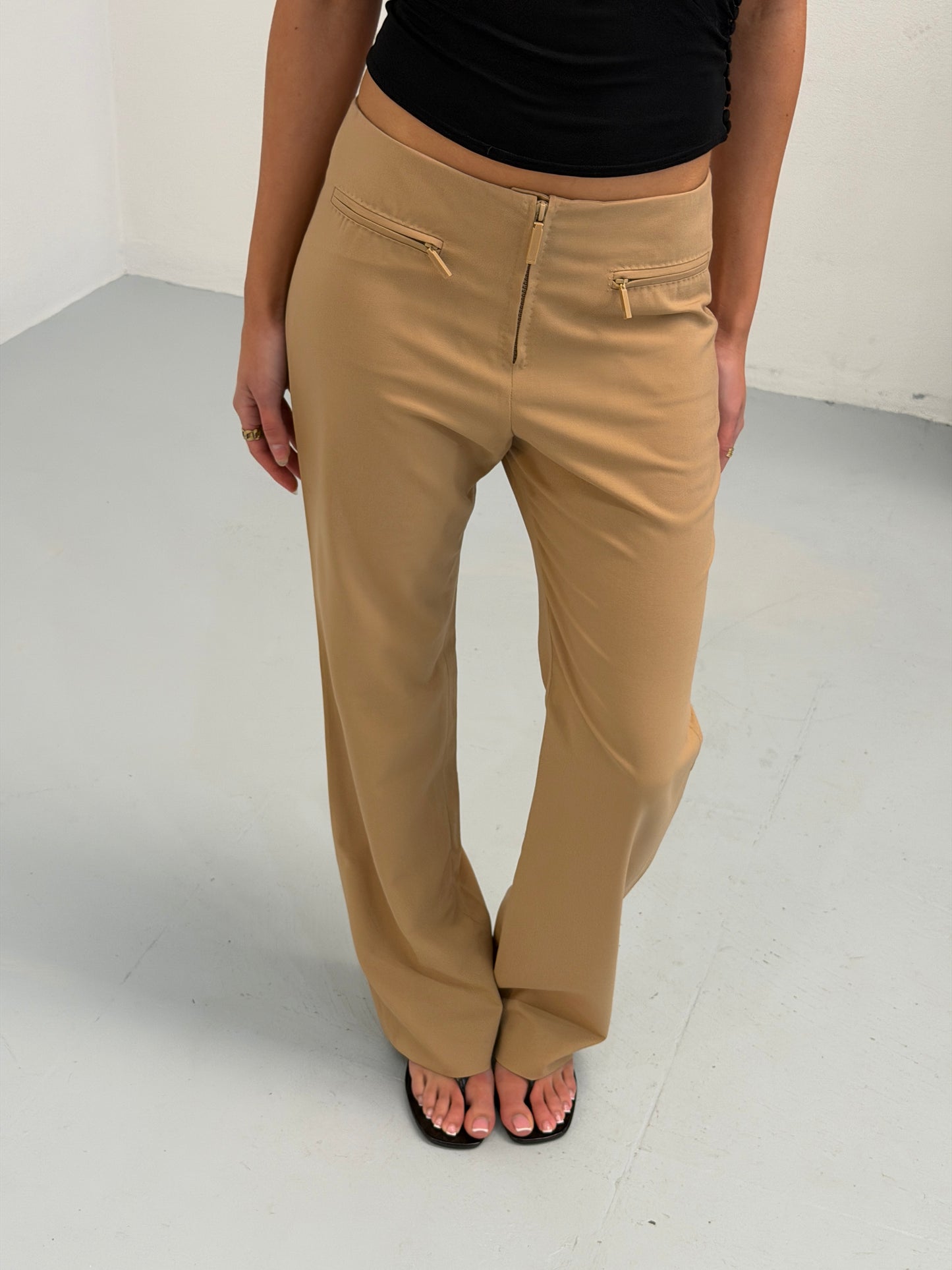 louis vuitton by marc jacobs 2000s beige trousers