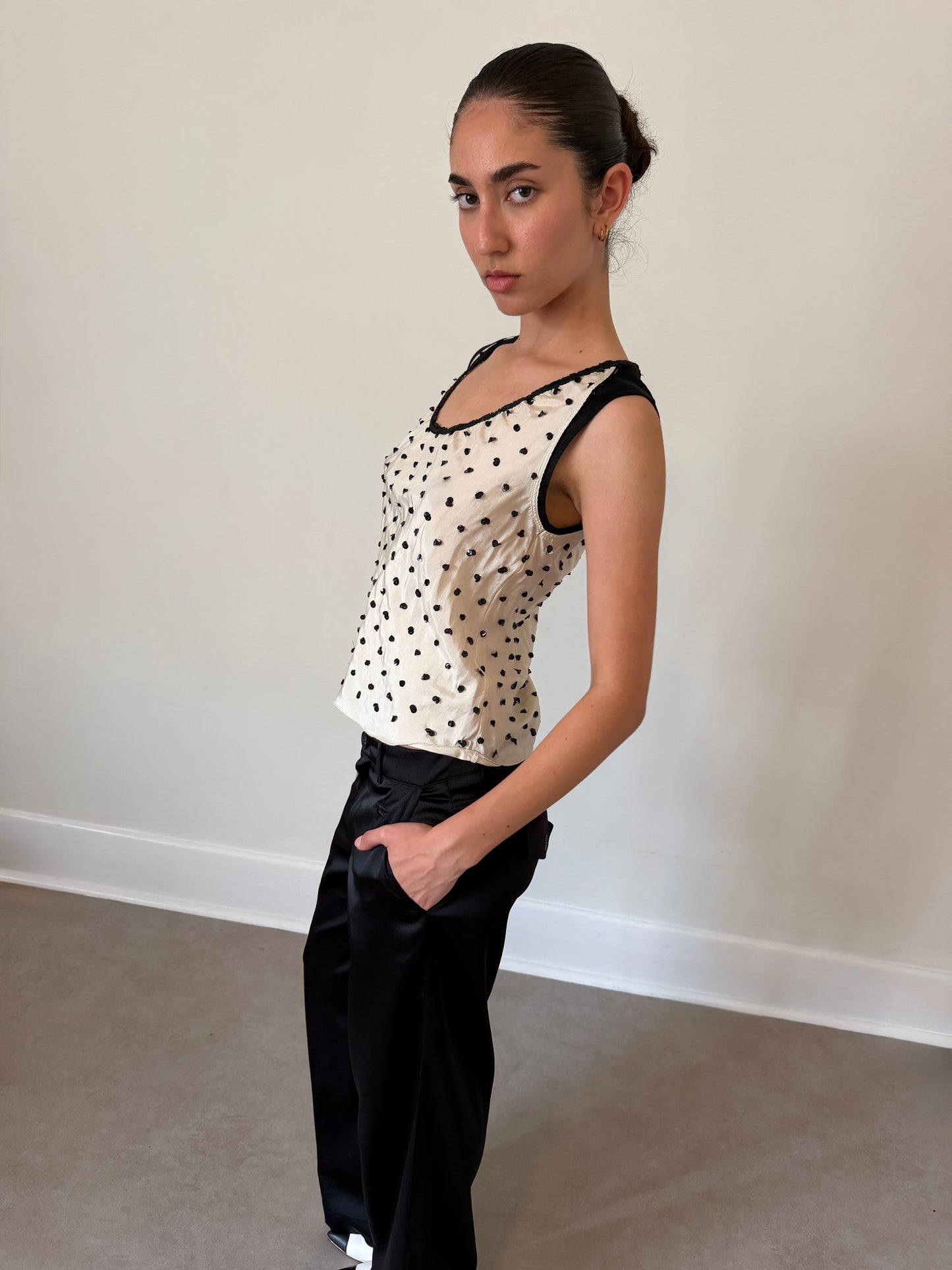 (reserved) prada spring 2000 sequin blouse