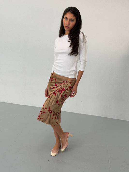(rare) yves saint laurent fall 2004 lip kiss skirt