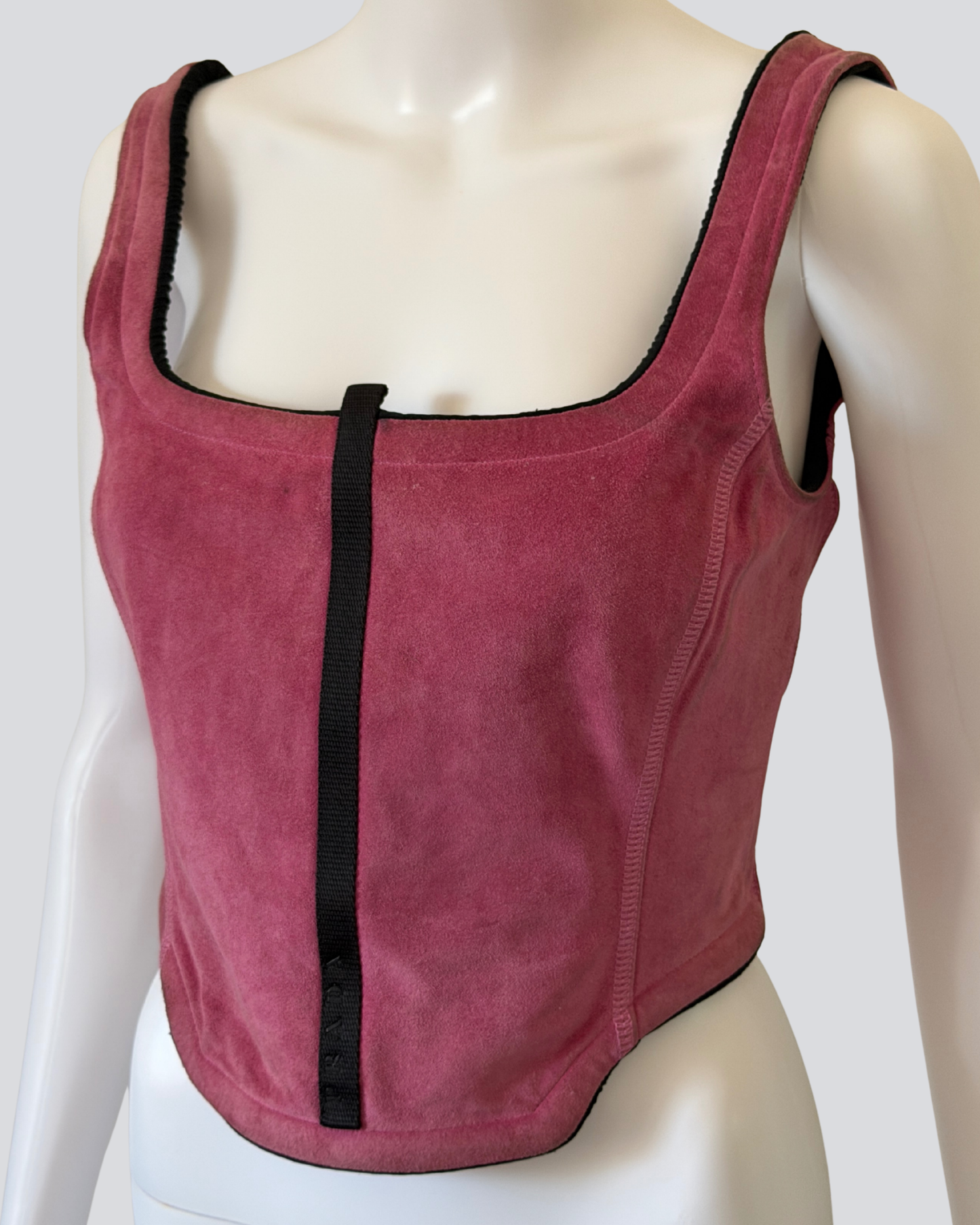 (permanent collection) prada fall winter 1999 suede corset