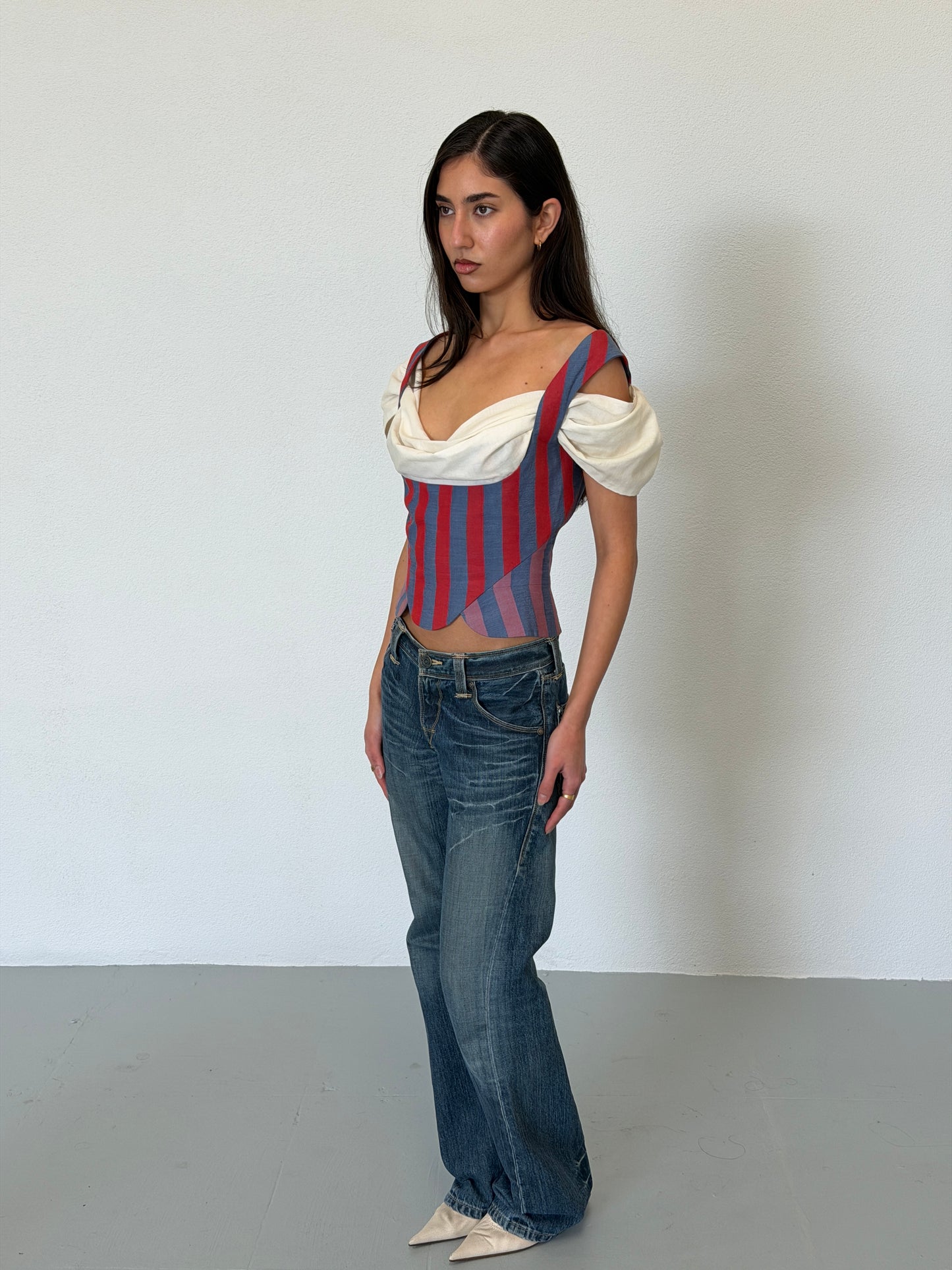 (rare) vivienne westwood spring summer 1998 striped corset