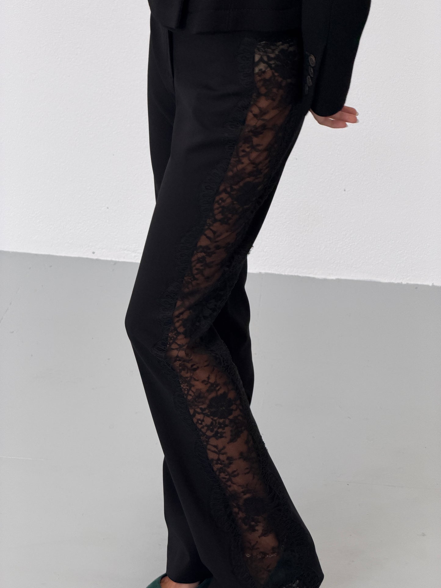 versace 1990s lace pants