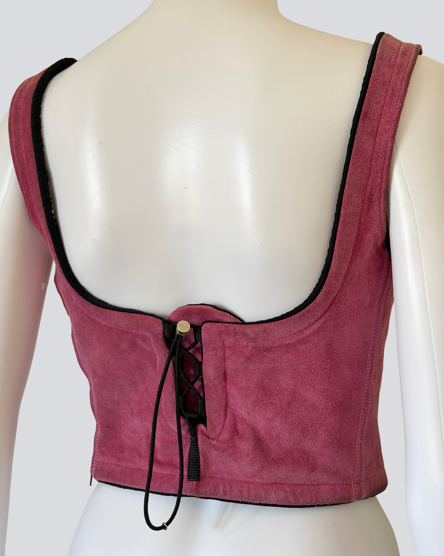 (permanent collection) prada fall winter 1999 suede corset