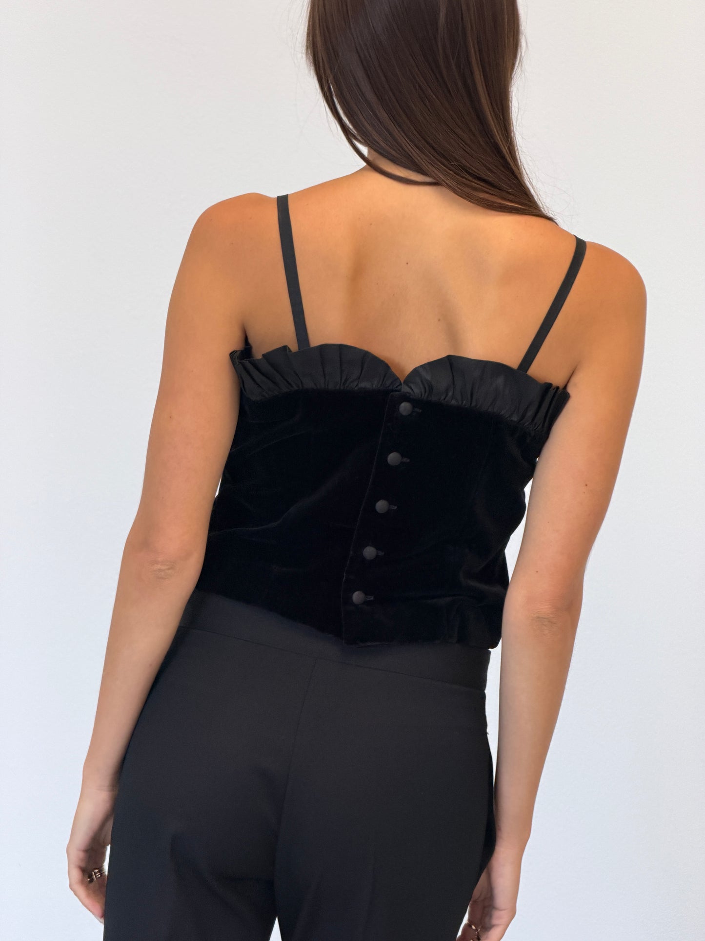 yves saint laurent 1980s velvet bustier