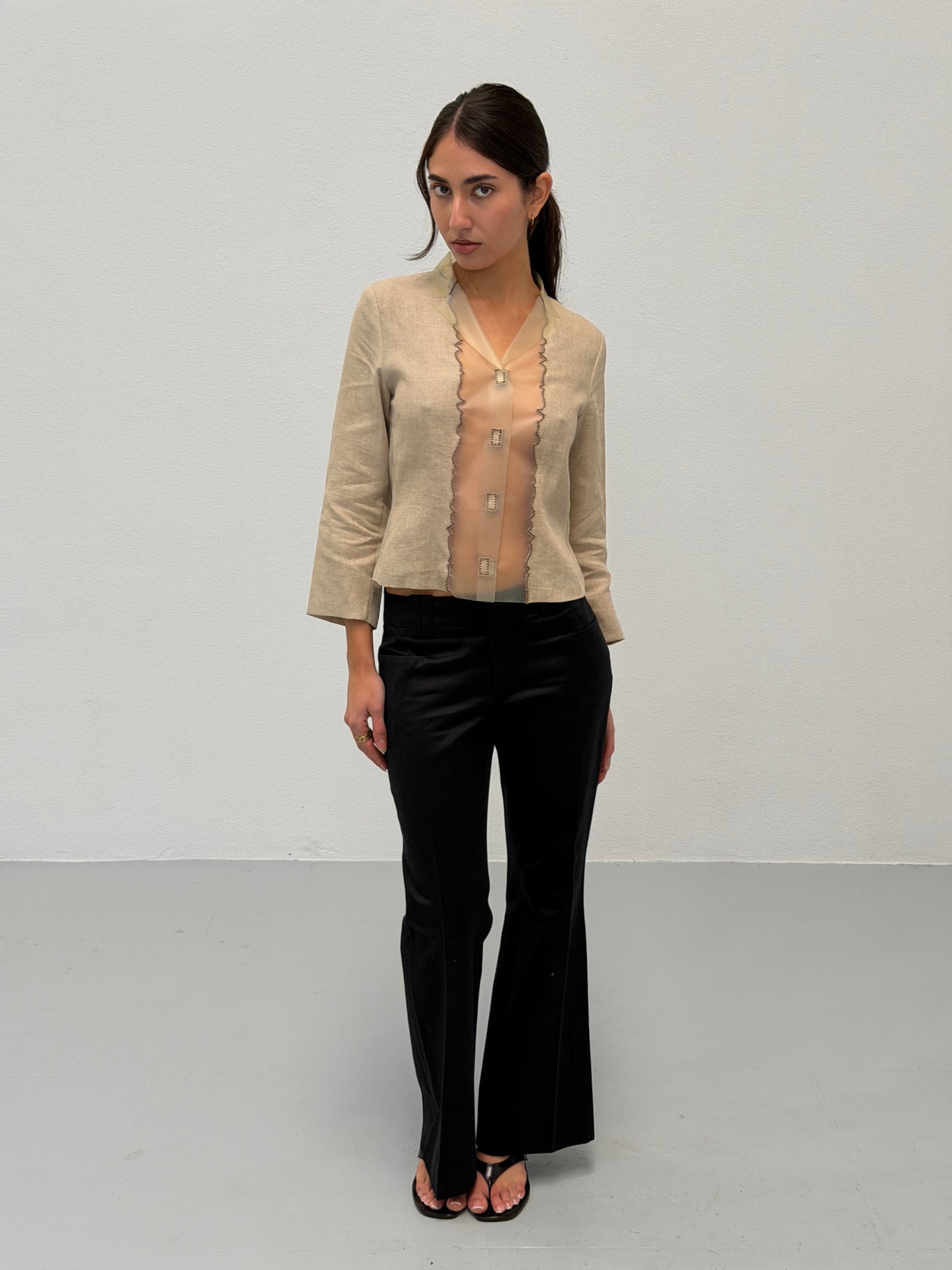(permanent collection) prada spring 1998 glaze cotton jacket