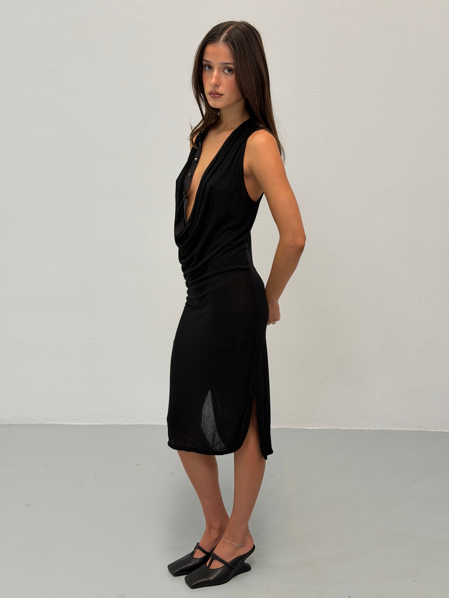 (rare) jean paul gaultier 1990s cowl neck dress