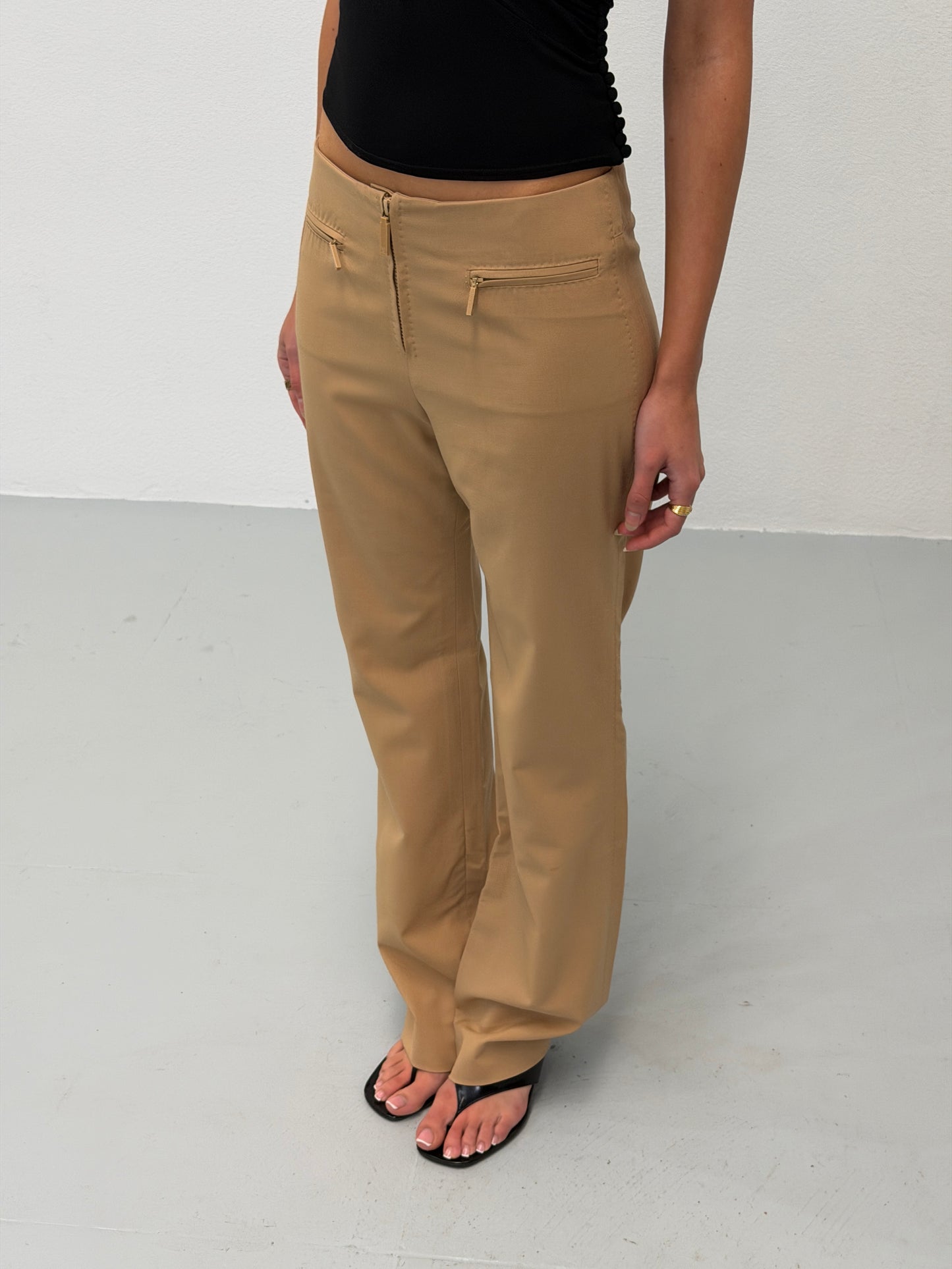 louis vuitton by marc jacobs 2000s beige trousers