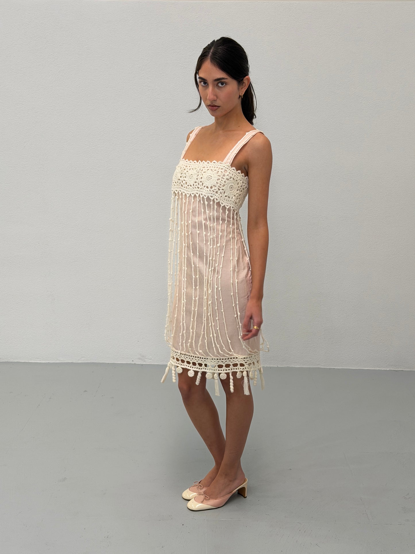 (rare) chanel spring summer 2005 crochet dress