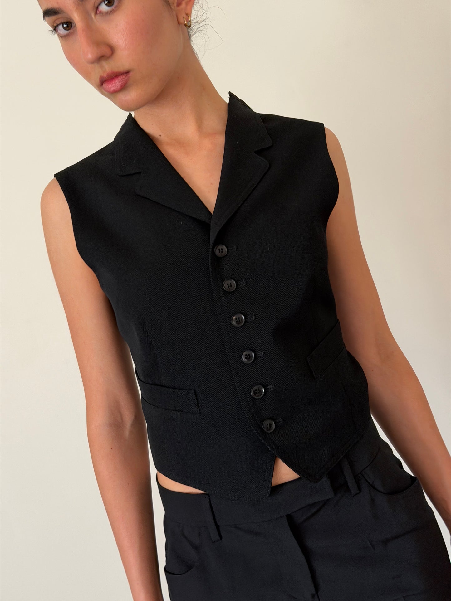 (rare) y's by yohji yamamoto tailored open back vest