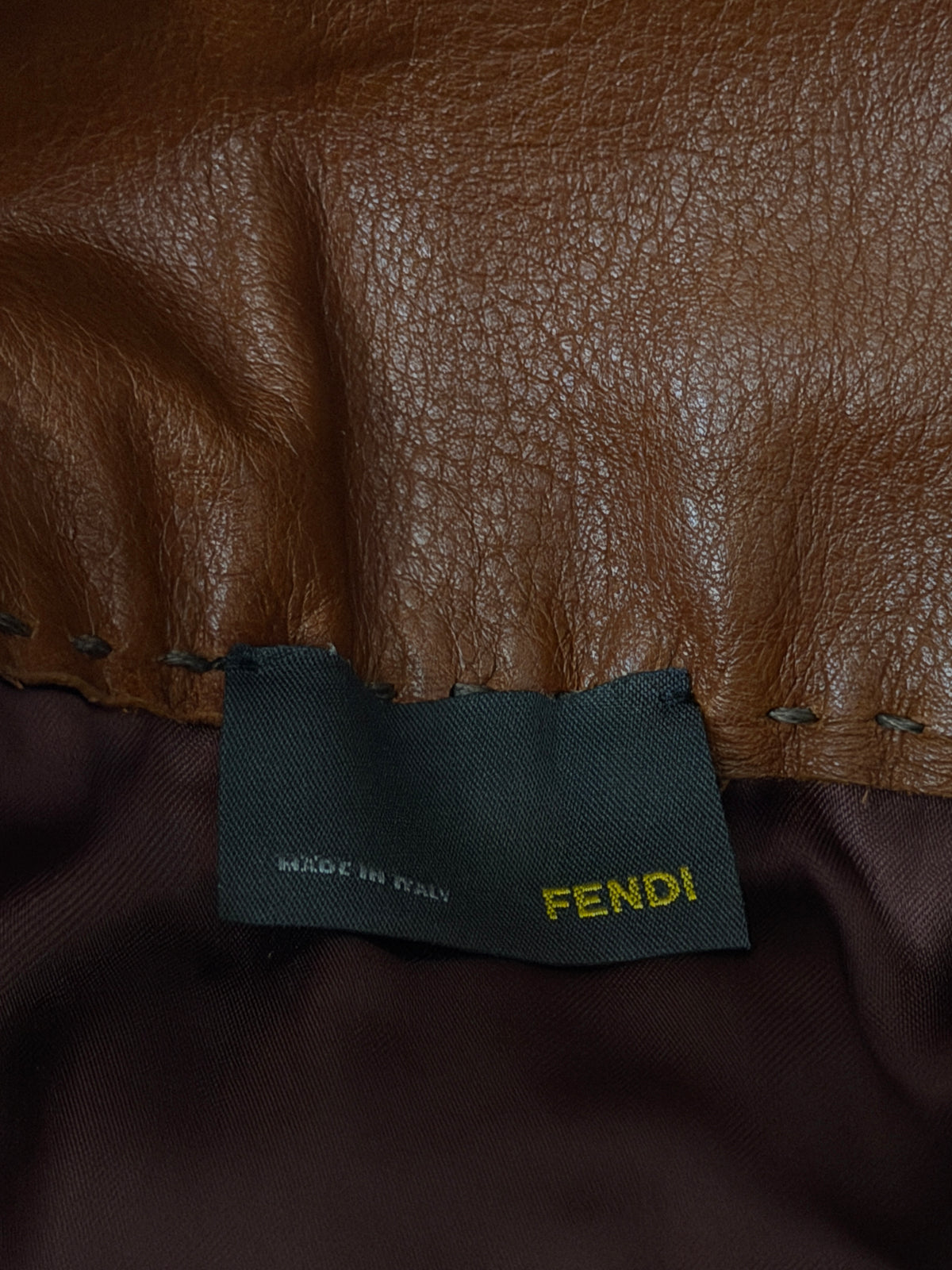 fendi fall 2003 brown leather skirt