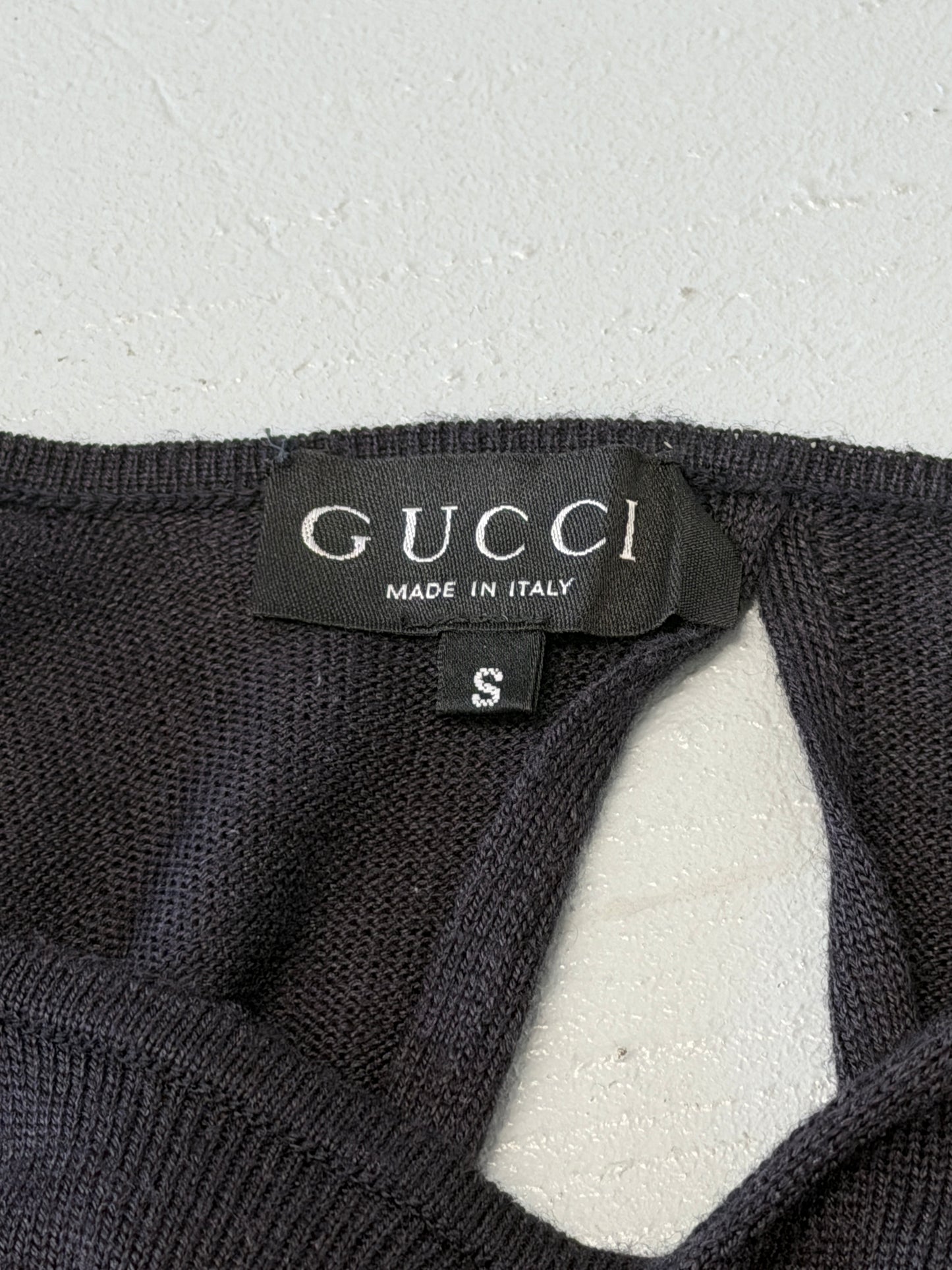 gucci fall 1998 cashmere and silk top