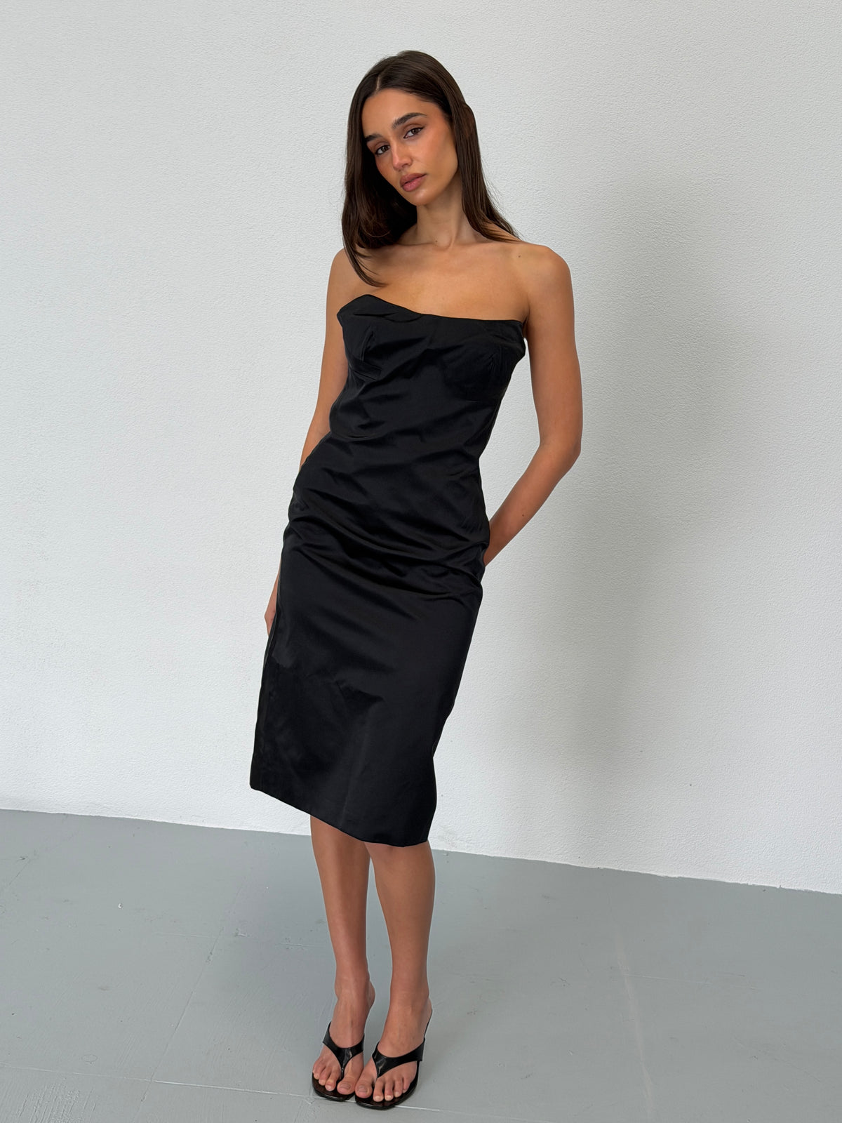 (archival) gucci spring 2001 bustier midi dress
