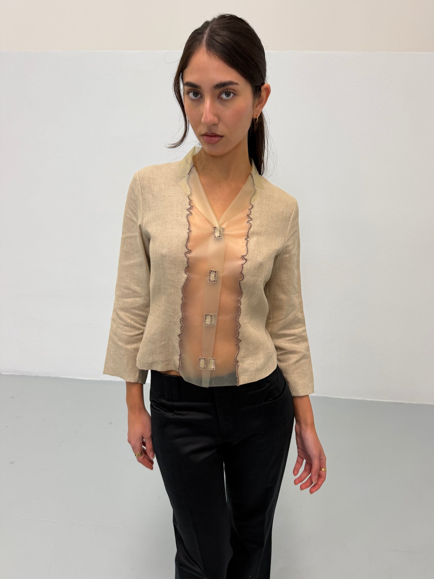 (permanent collection) prada spring 1998 glaze cotton jacket