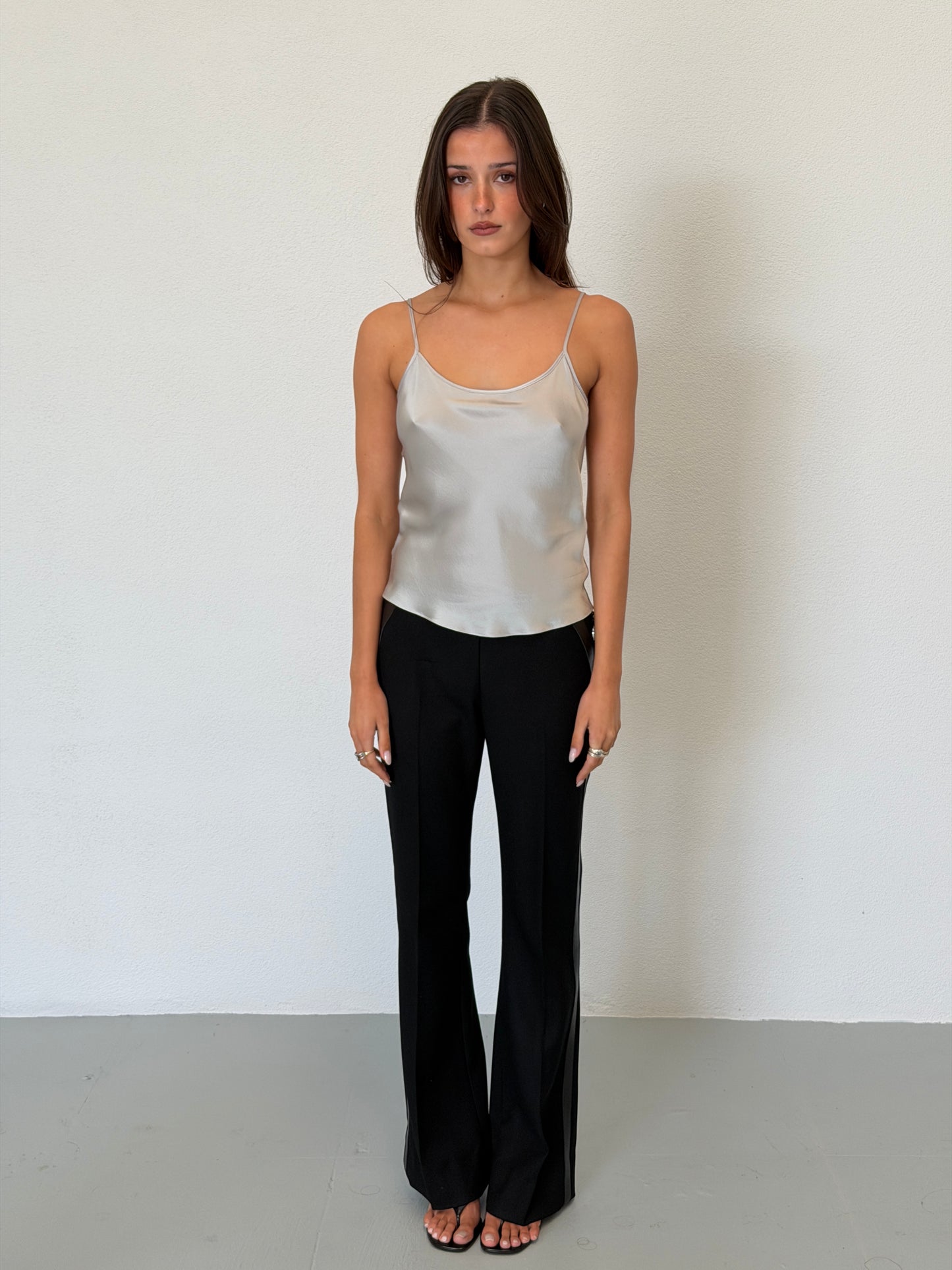 gucci spring summer 2000 silver silk camisole