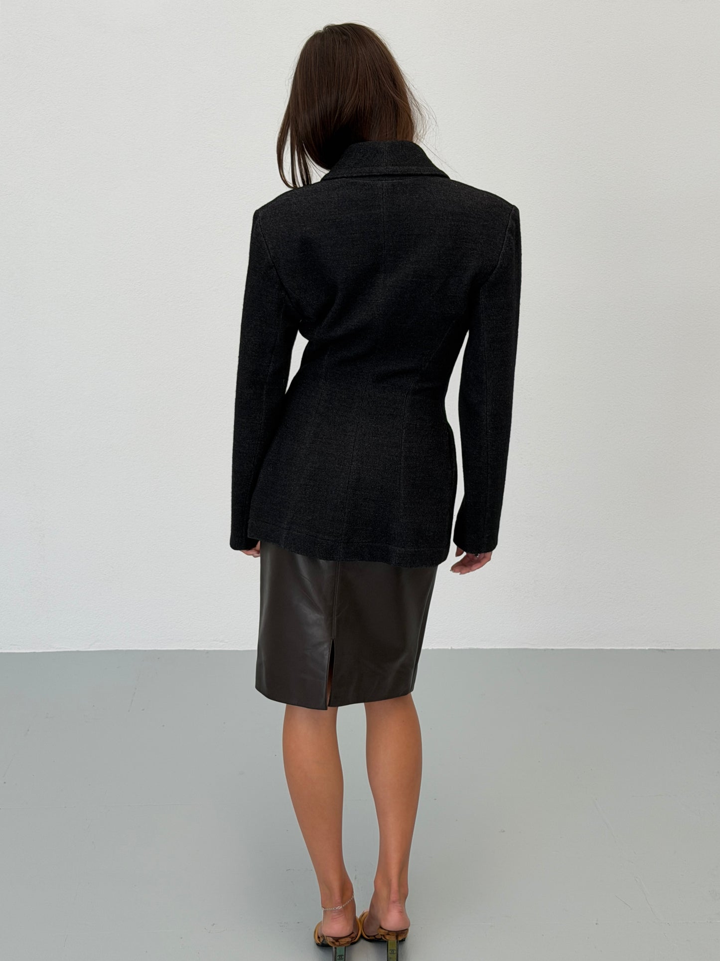 (rare) azzedine alaïa 1985 black wool tailored jacket