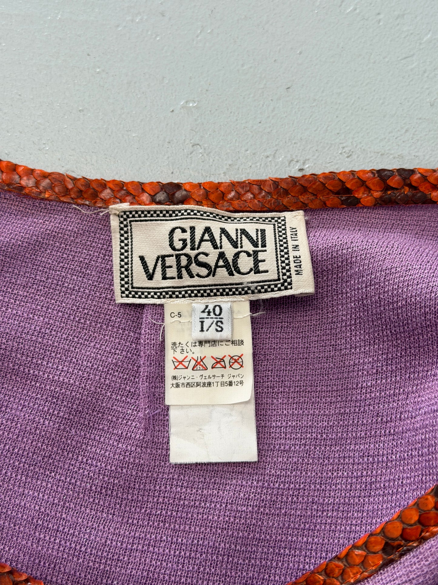 gianni versace fall 1999 python skirt