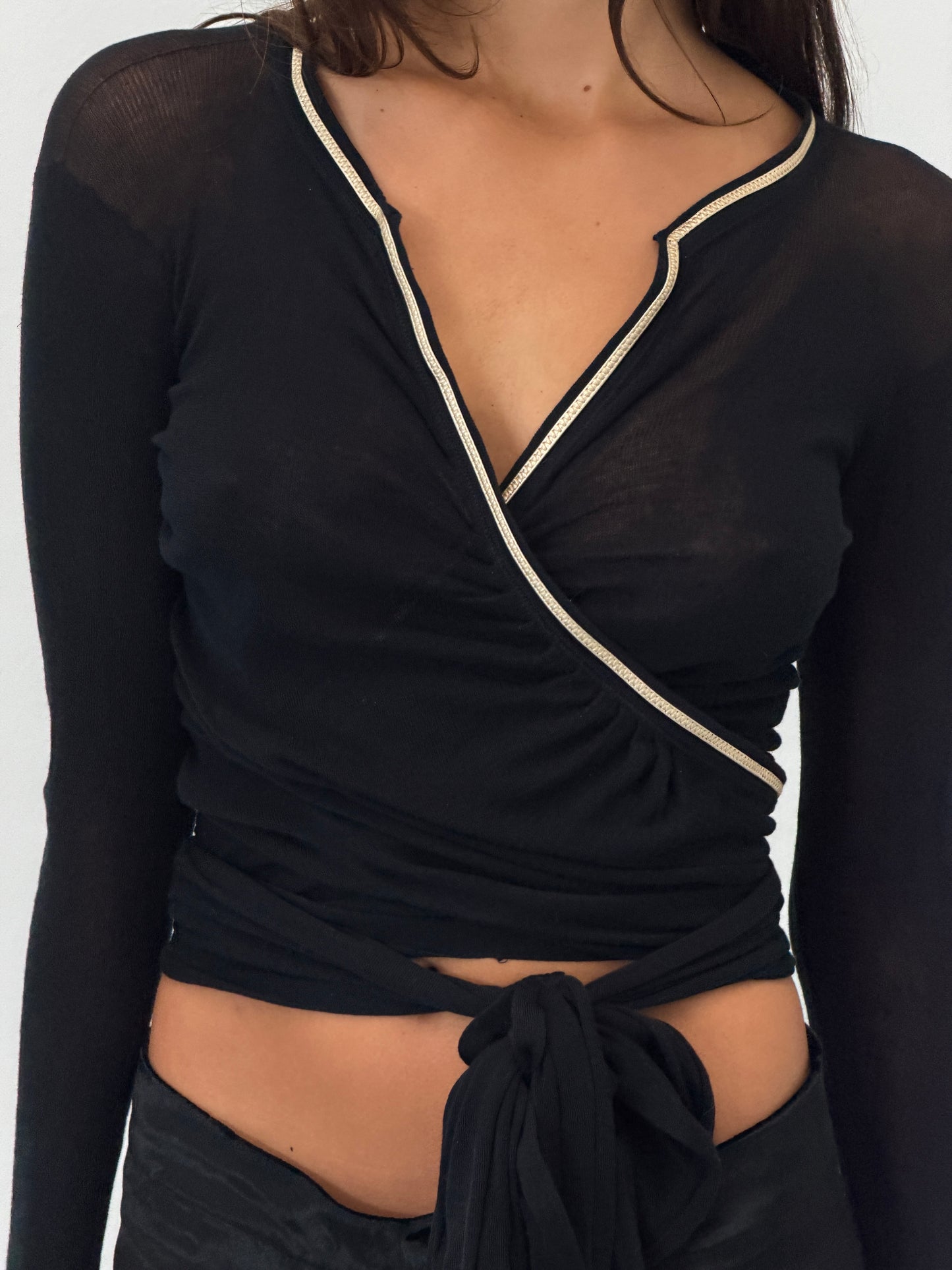 gucci 2000s wrap top