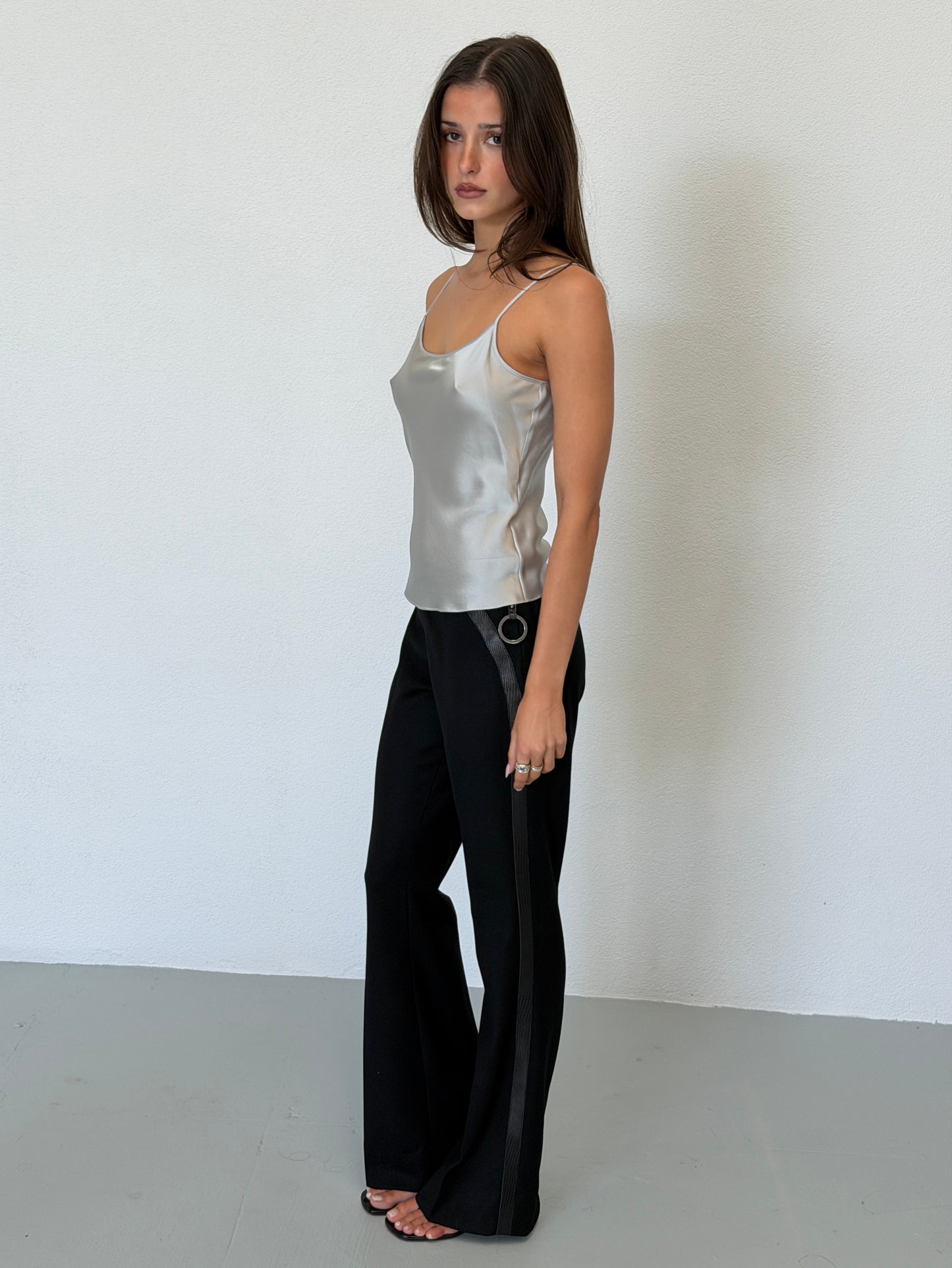 gucci spring summer 2000 silver silk camisole