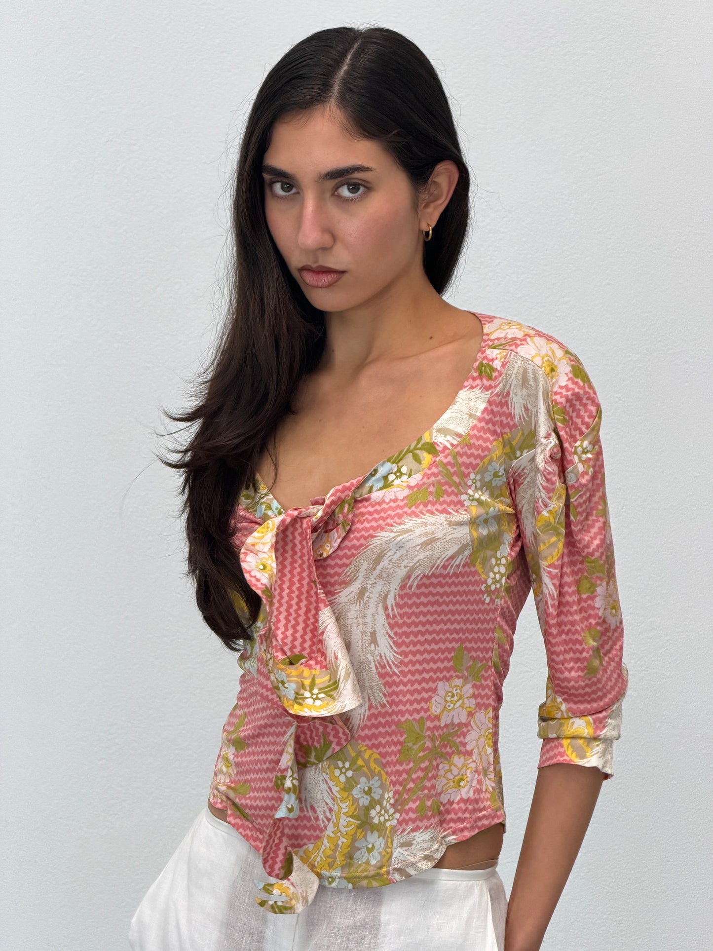 (rare) vivienne westwood spring summer 2001 runway ruffle blouse
