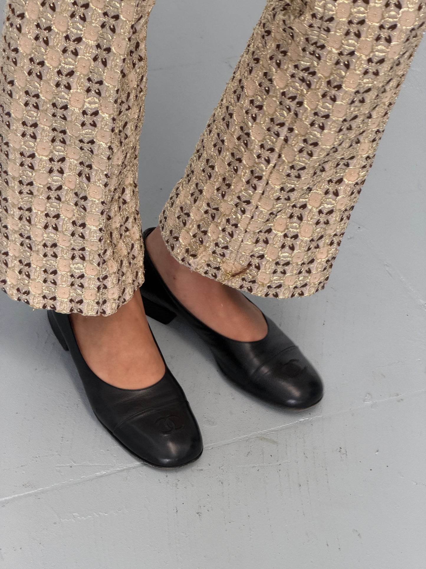 prada spring 2002 lamé jacquard trousers