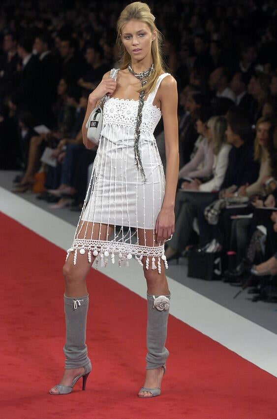 (rare) chanel spring summer 2005 crochet dress