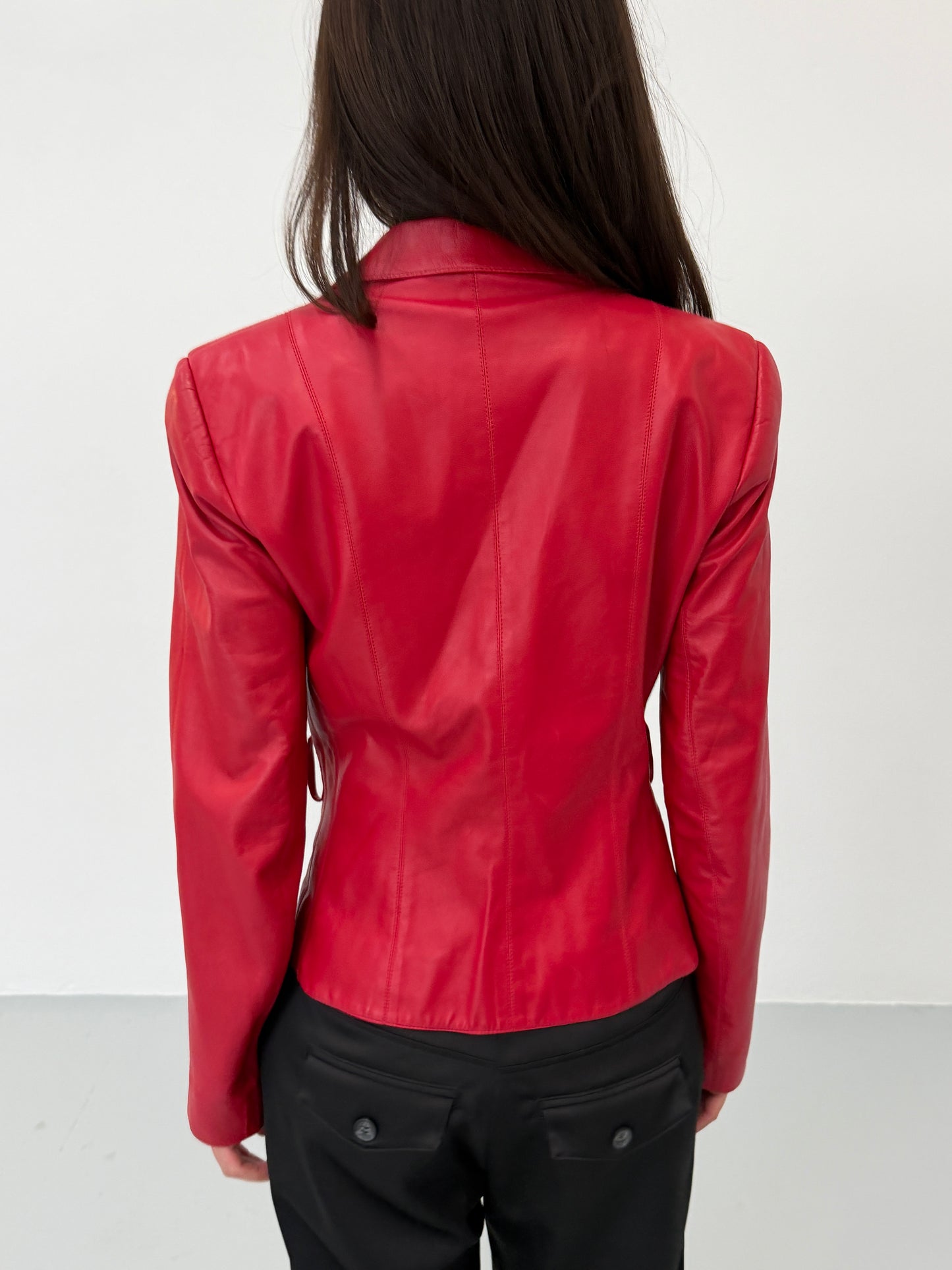 (reserved) christian dior fall 1999 red leather jacket