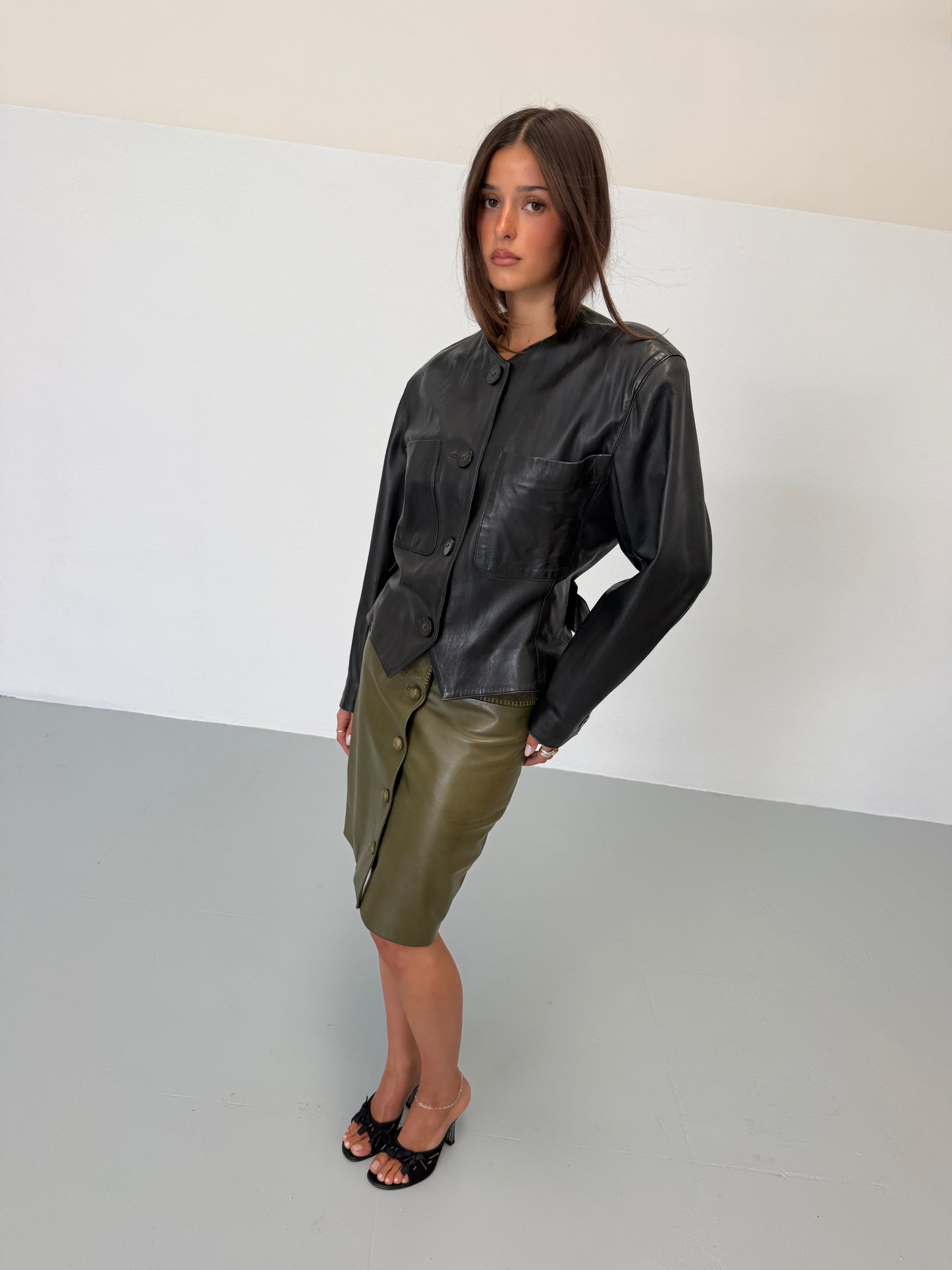 (rare) saint laurent 1980s leather jacket