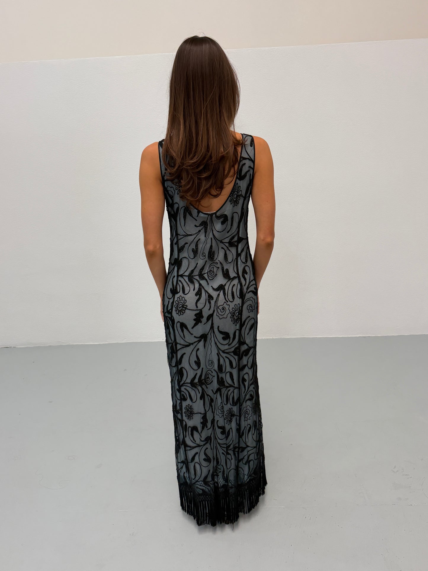 (rare) emporio armani spring 1997 runway embroidered gown
