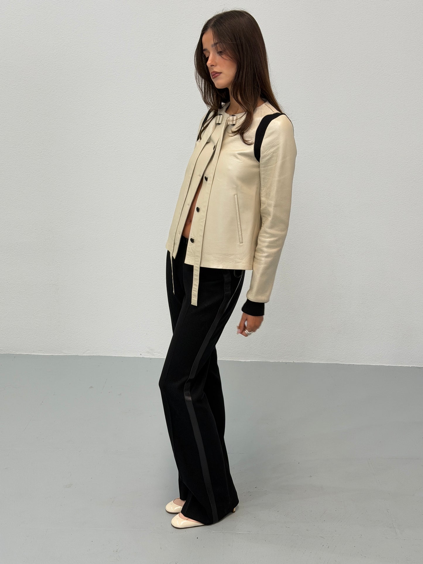 (rare) miu miu spring summer 2000 runway leather jacket