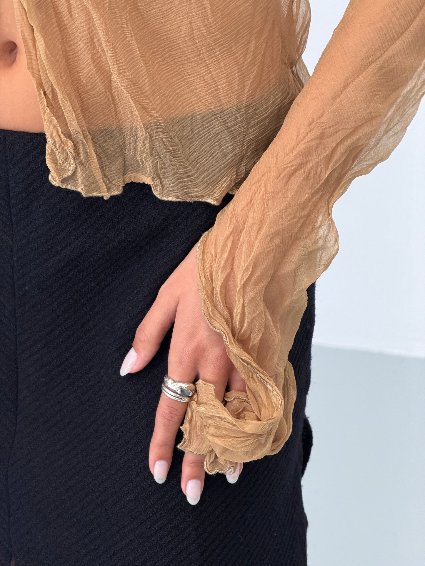 ermanno scervino sheer blouse