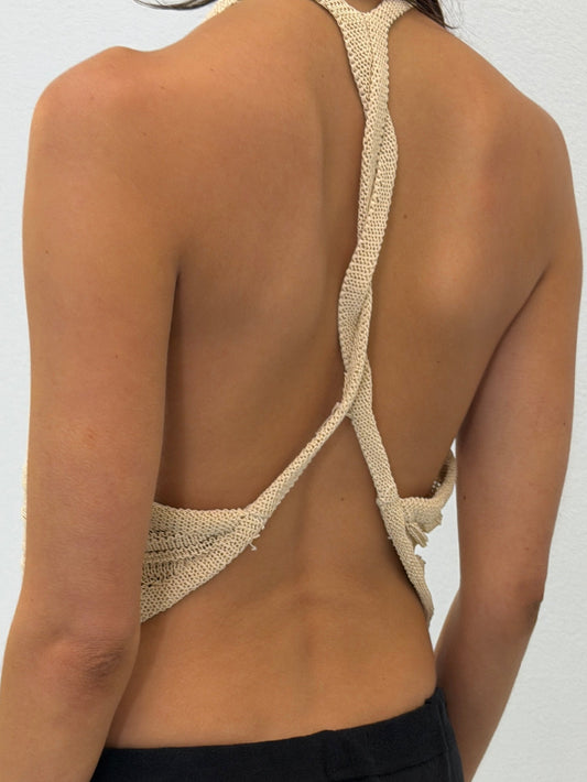 emporio armani 1990s racer back twist top