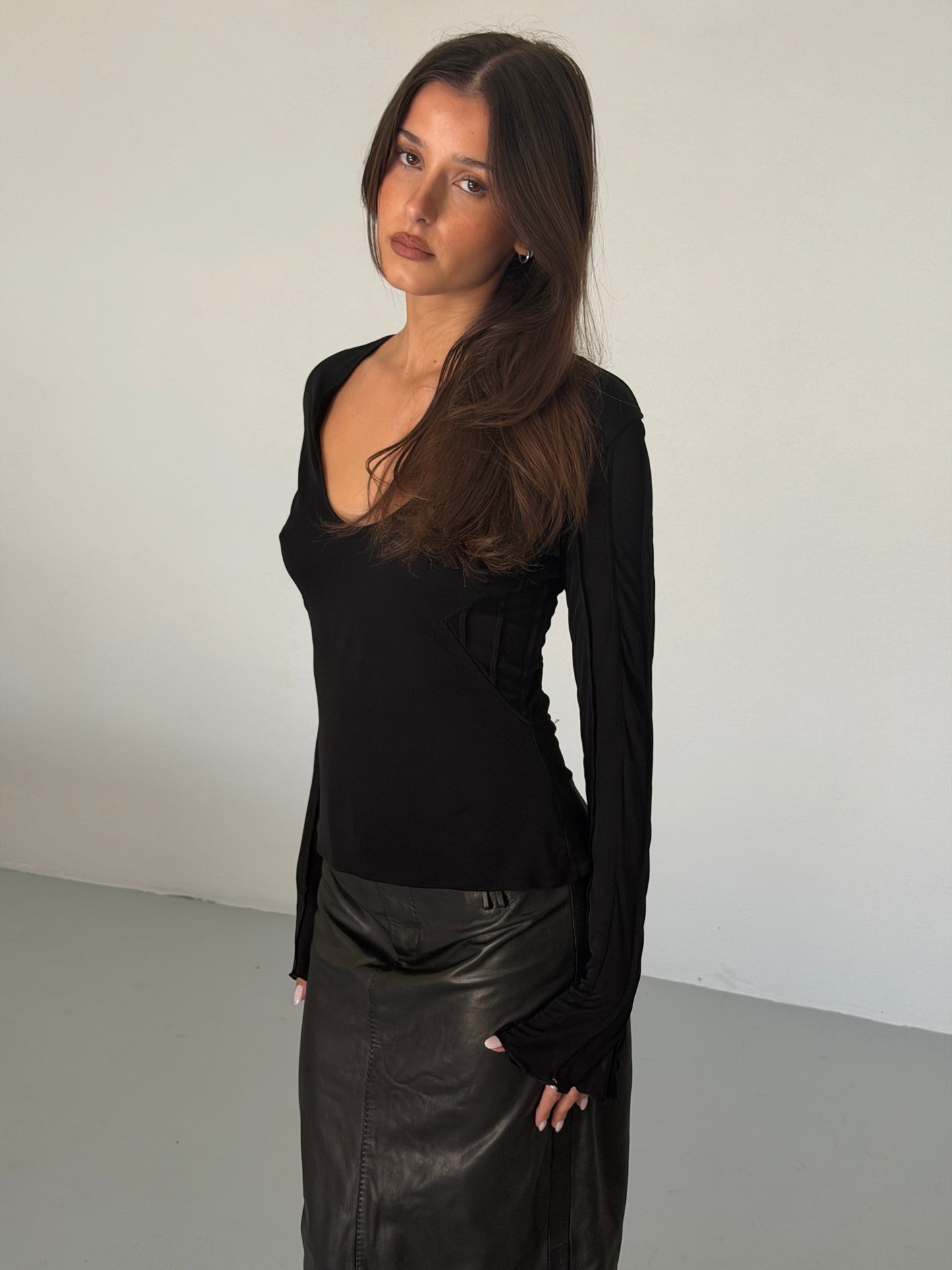 yves saint laurent spring summer 2003 by tom ford bell sleeve top