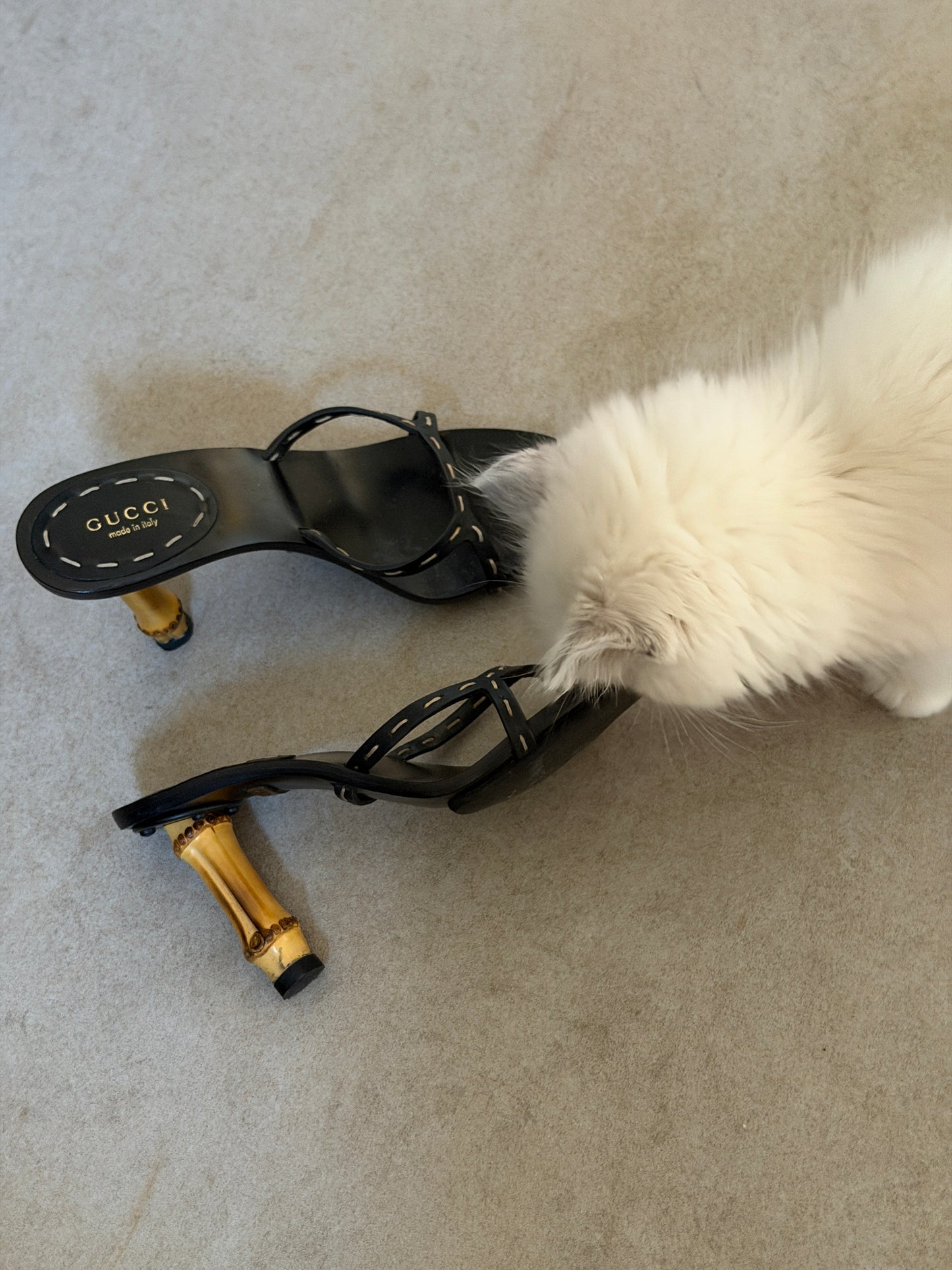 (rare) gucci spring 2002 by tom ford bamboo heels