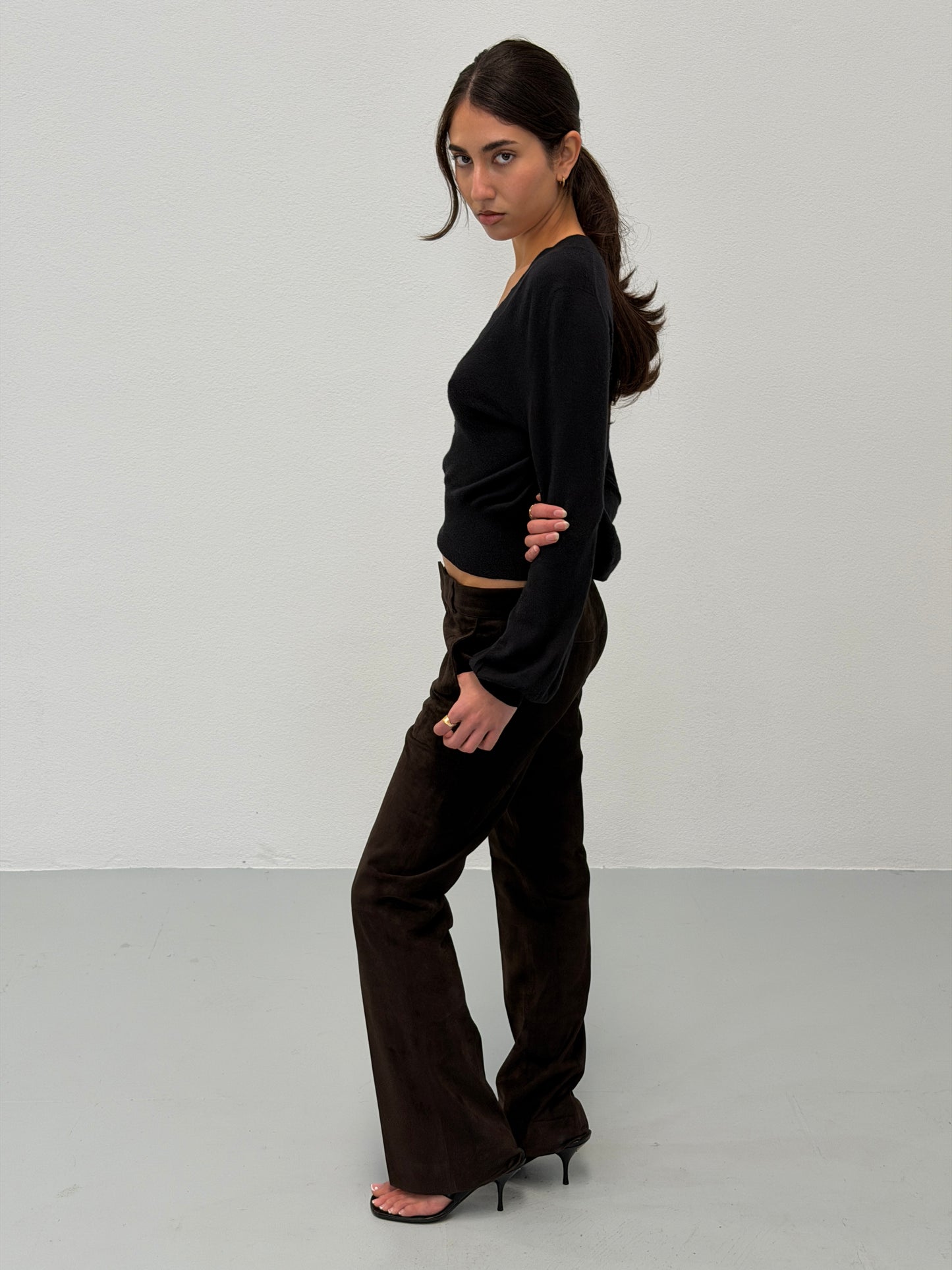 (reserved) gucci by tom ford 1990s suede trousers