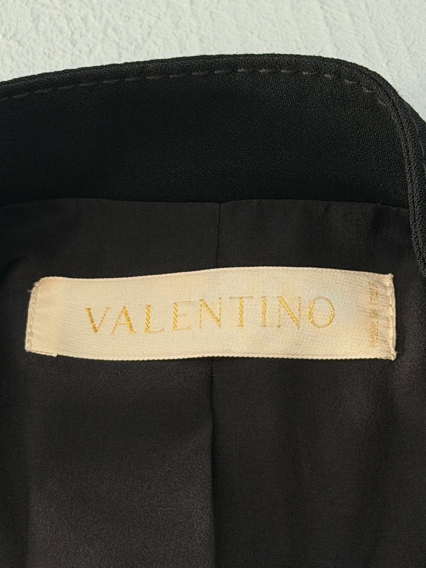 valentino 1990s black wool fitted jacket