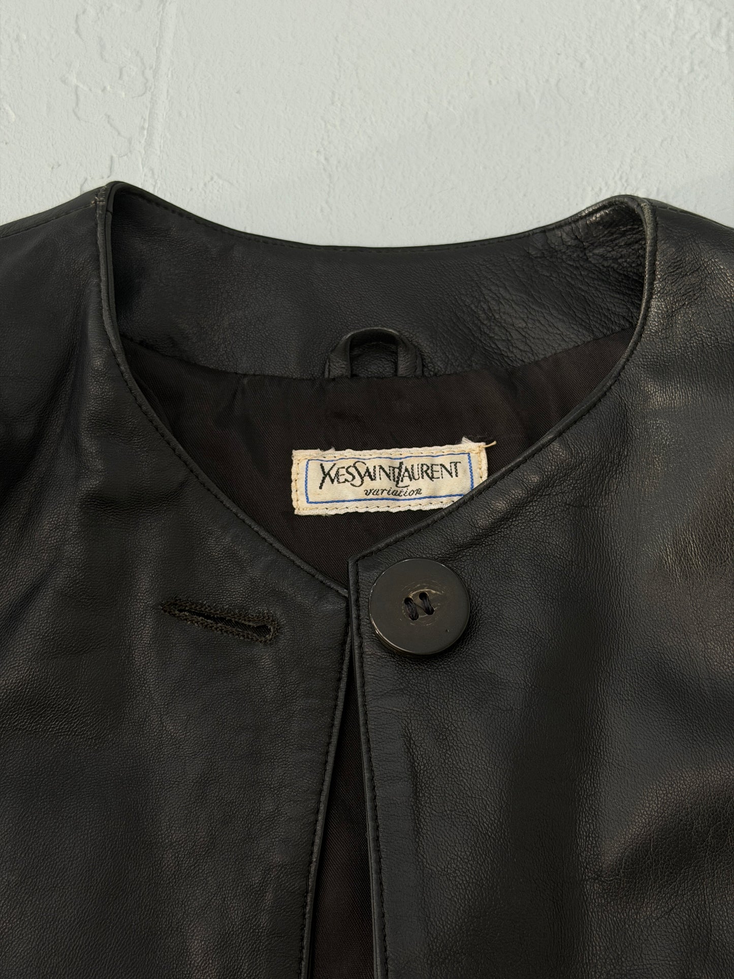 (rare) saint laurent 1980s leather jacket