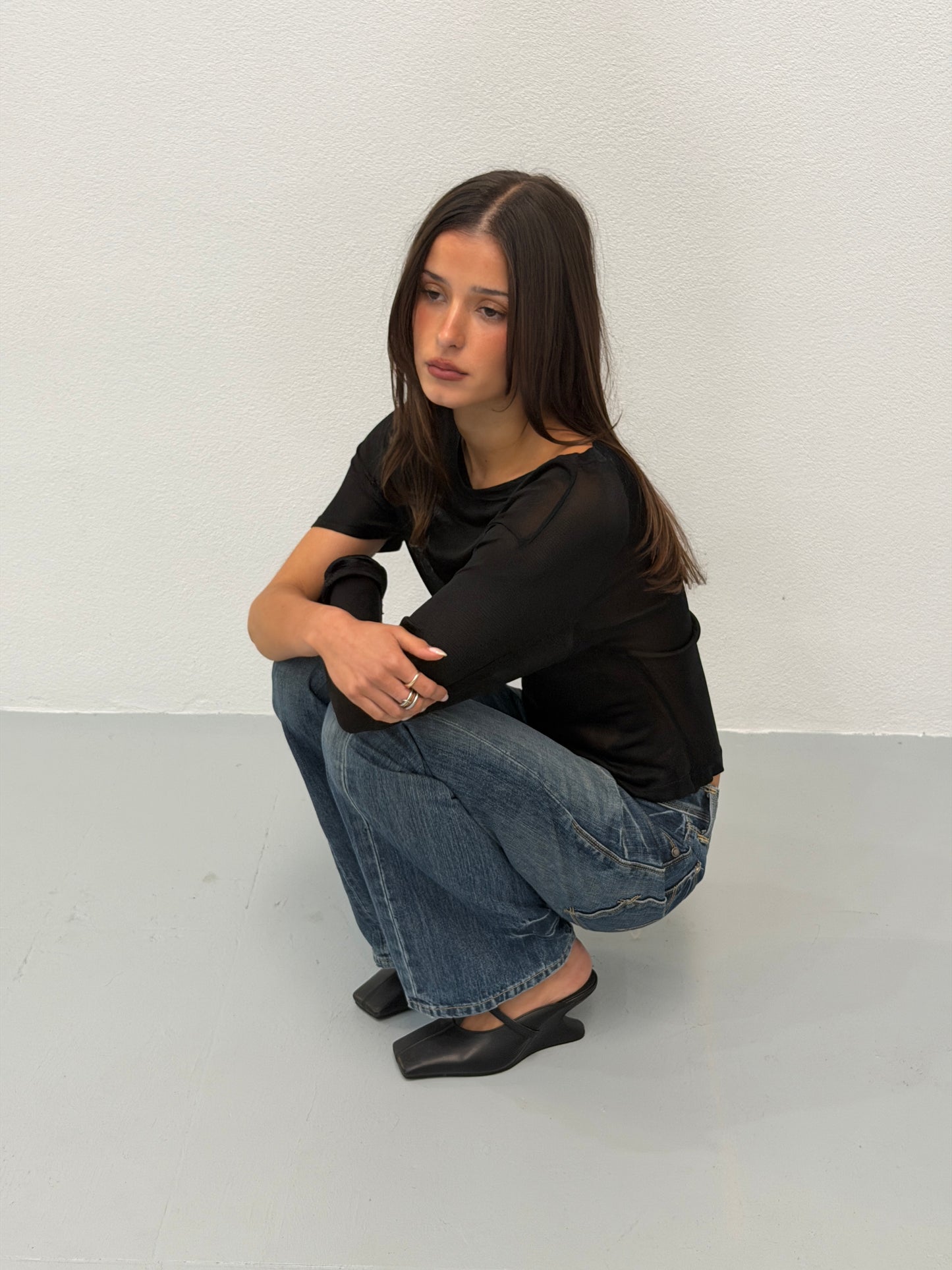(rare) alexander mcqueen fall winter 1997 asymmetrical top