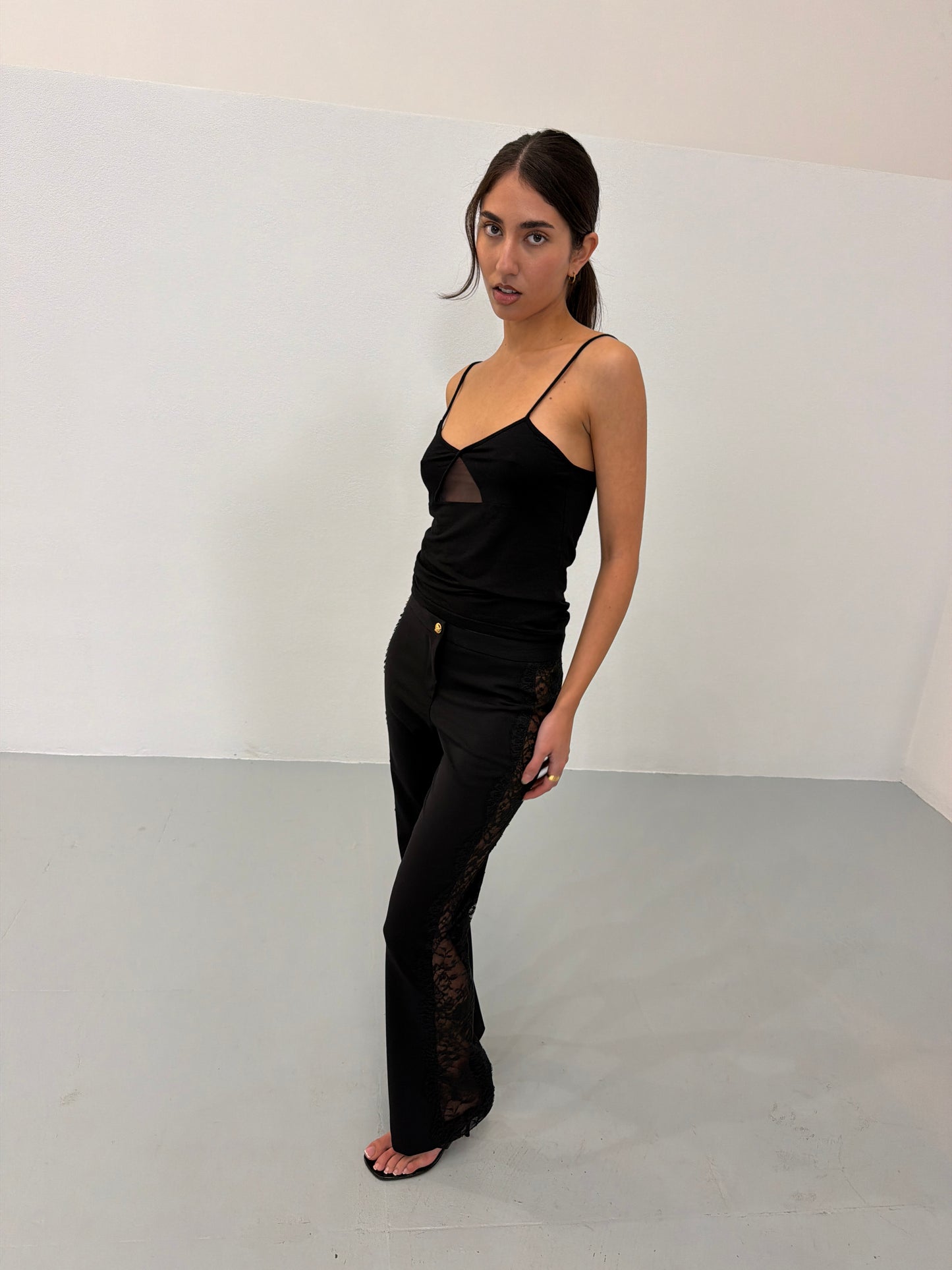 versace 1990s lace pants