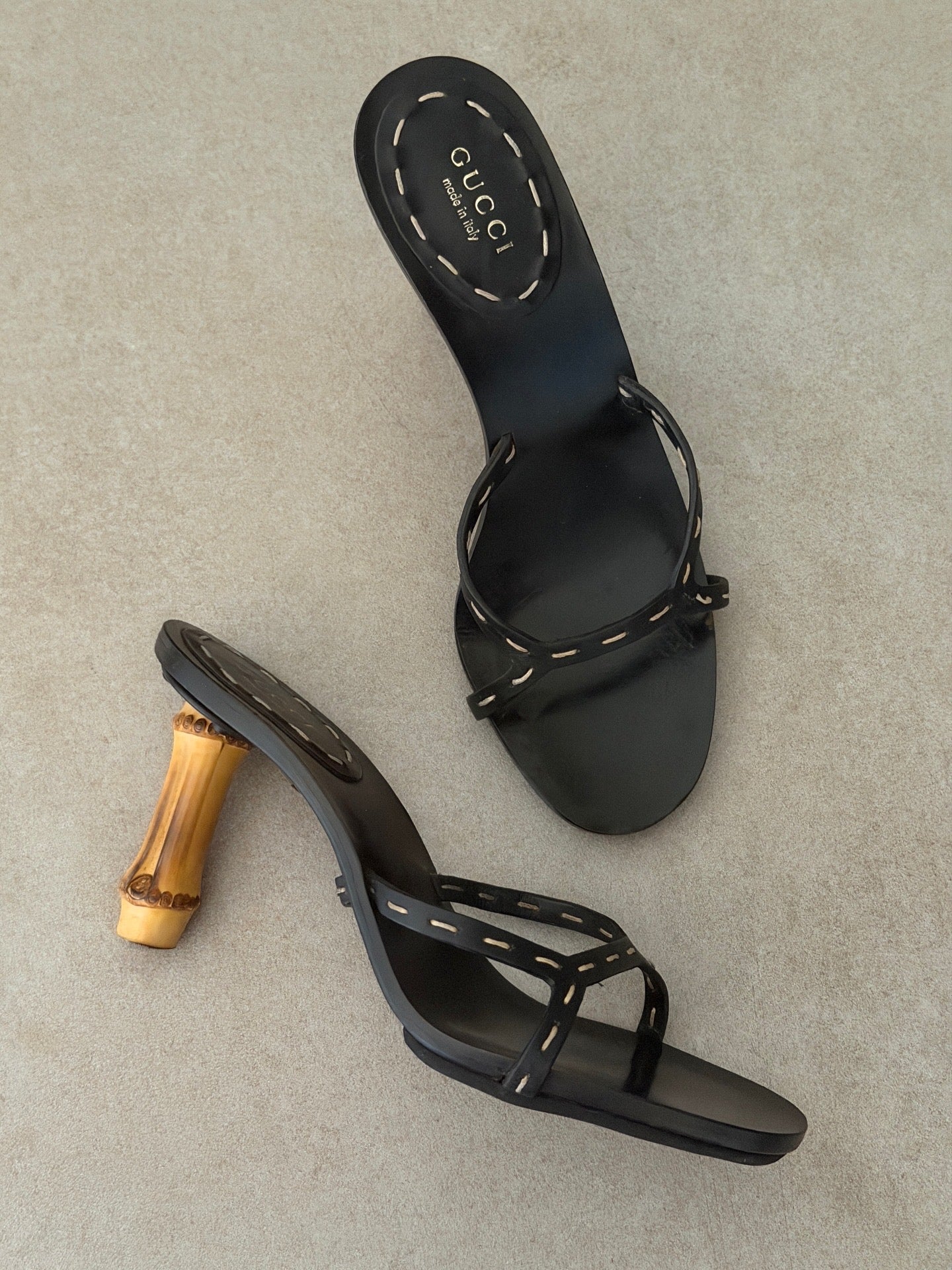 (rare) gucci spring 2002 by tom ford bamboo heels