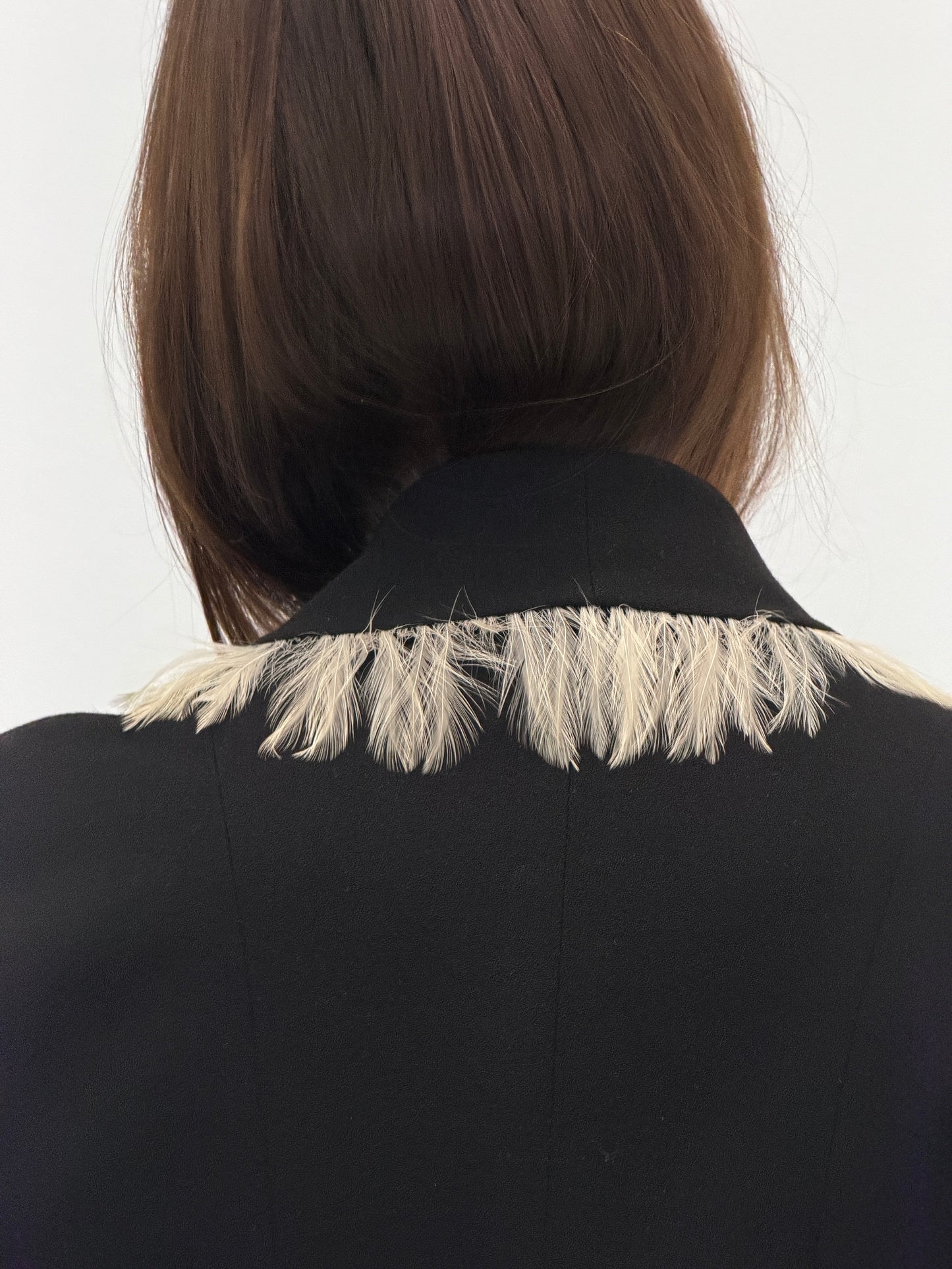 (rare) john galliano fall 1999 runway black feathered jacket