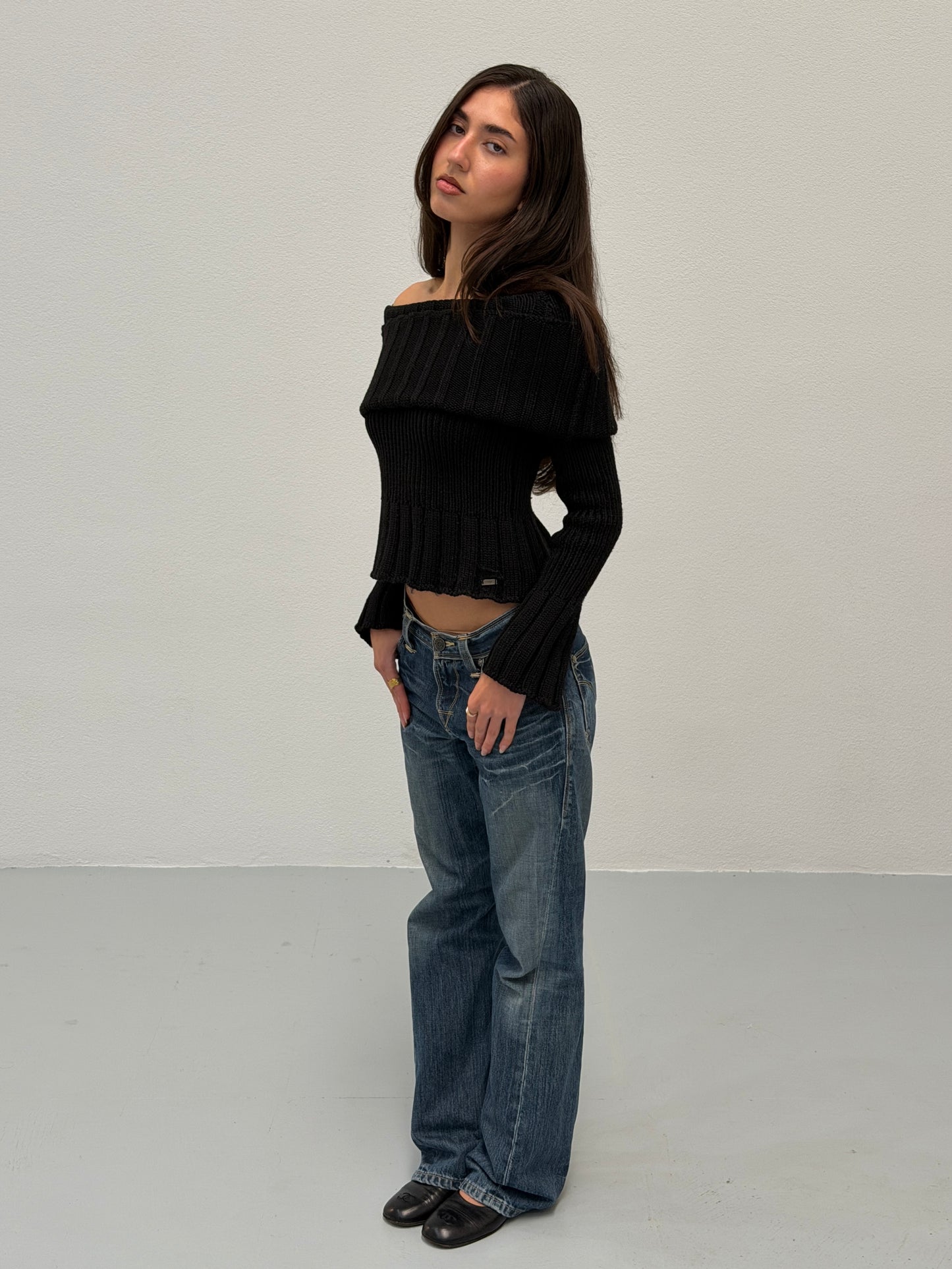 chanel fall winter 1999 gathered knit sweater