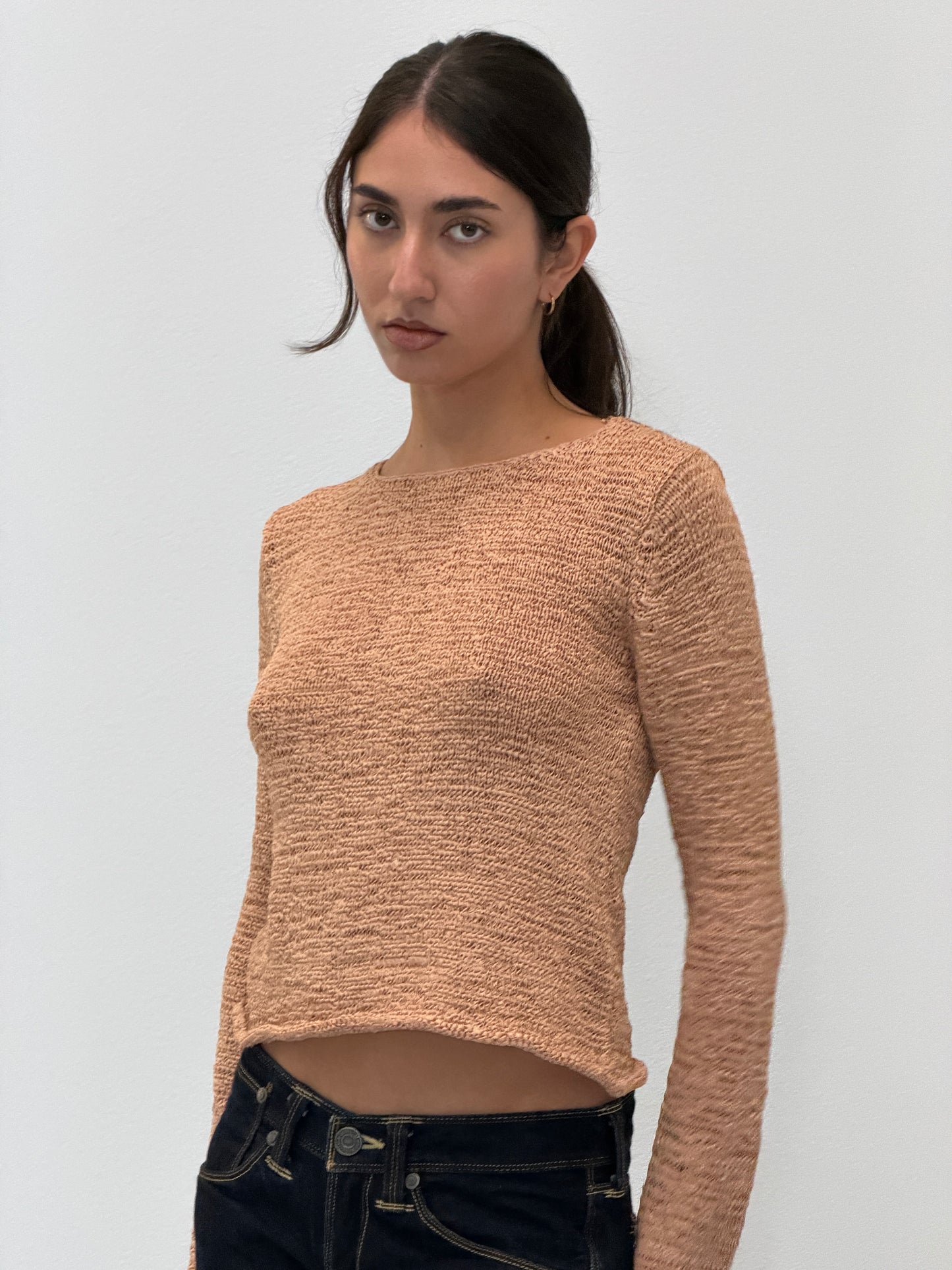 dkny 1990s blush pink knit