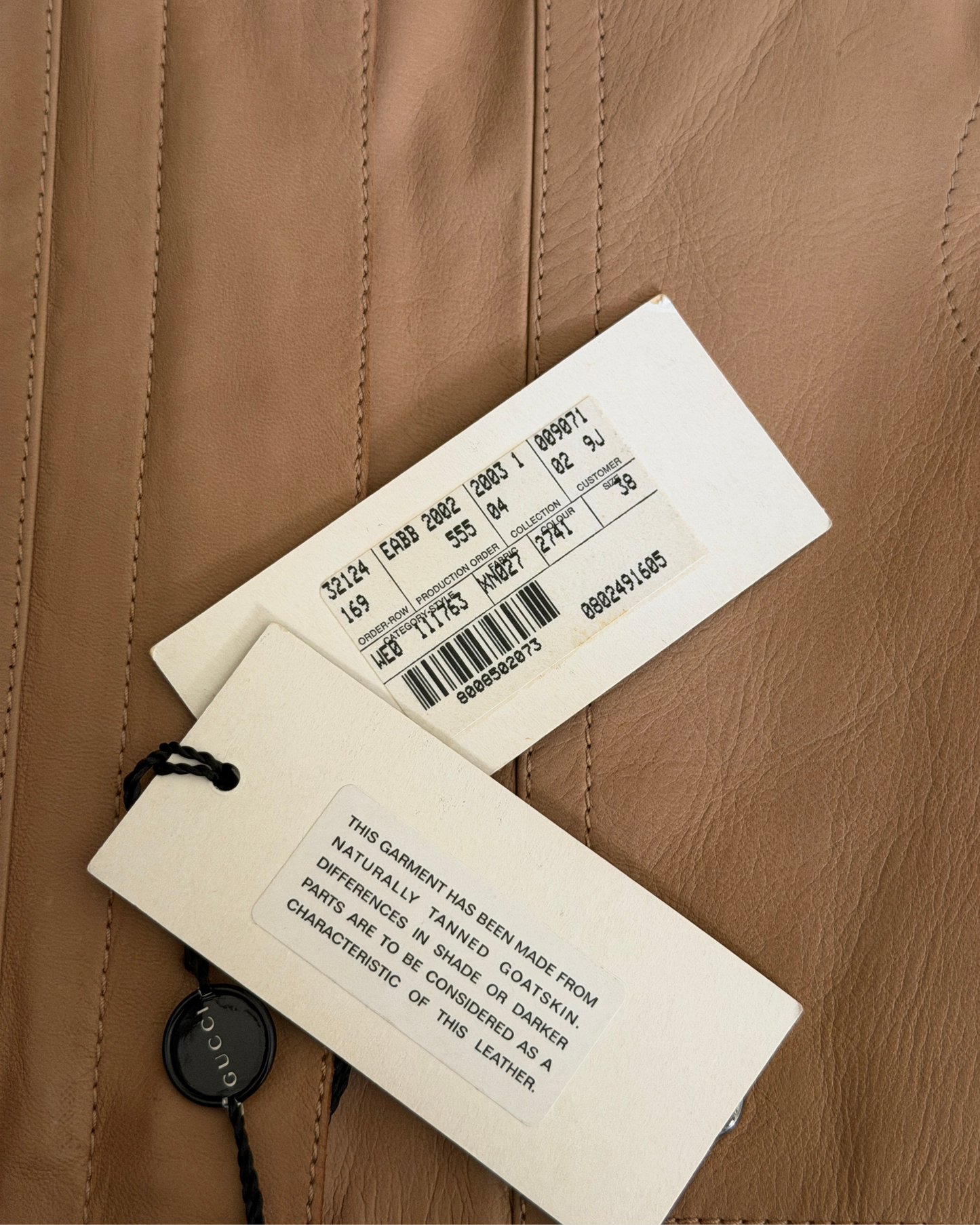 (rare) gucci fall 2003 by tom ford leather jacket