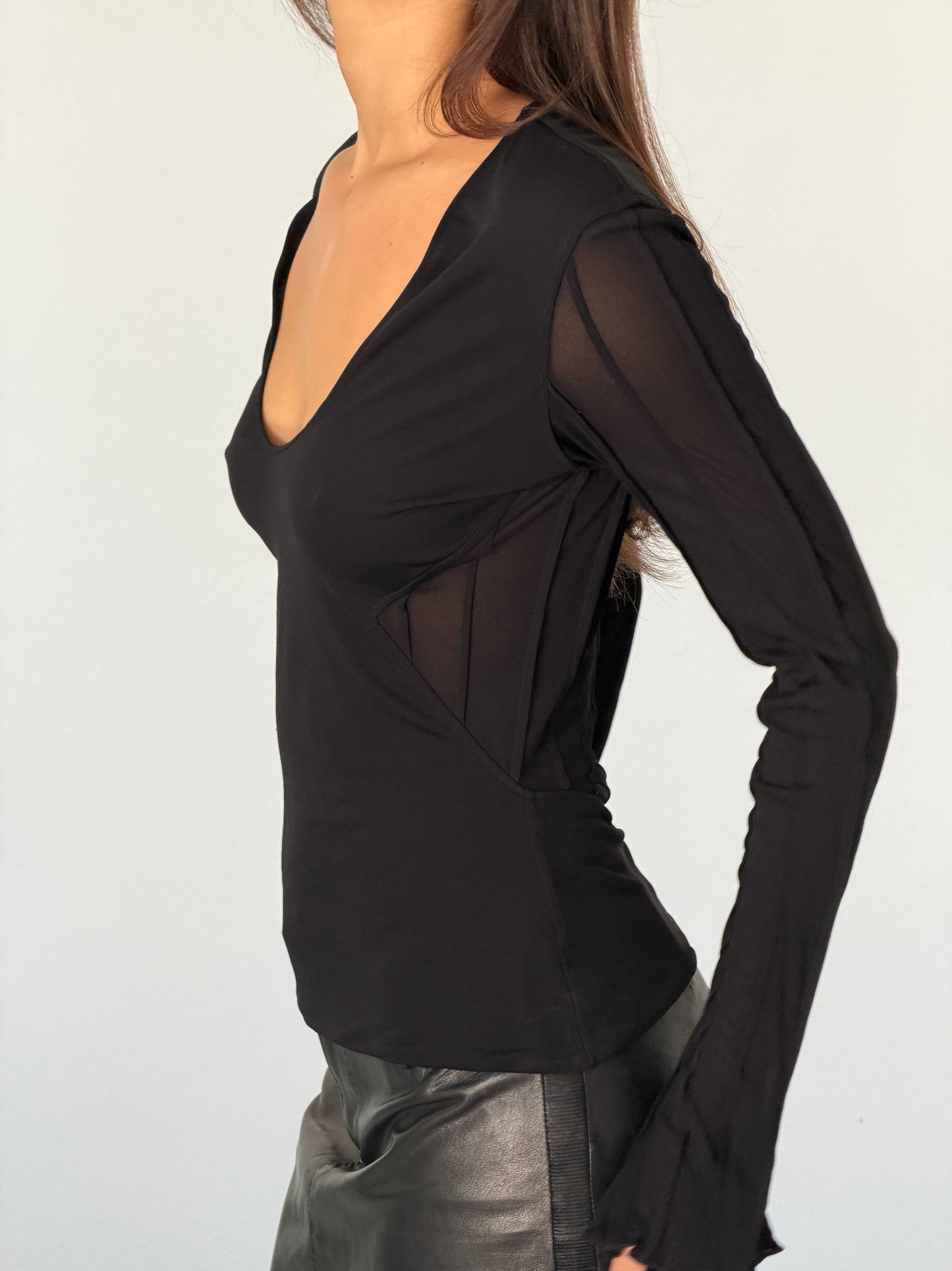 yves saint laurent spring summer 2003 by tom ford bell sleeve top