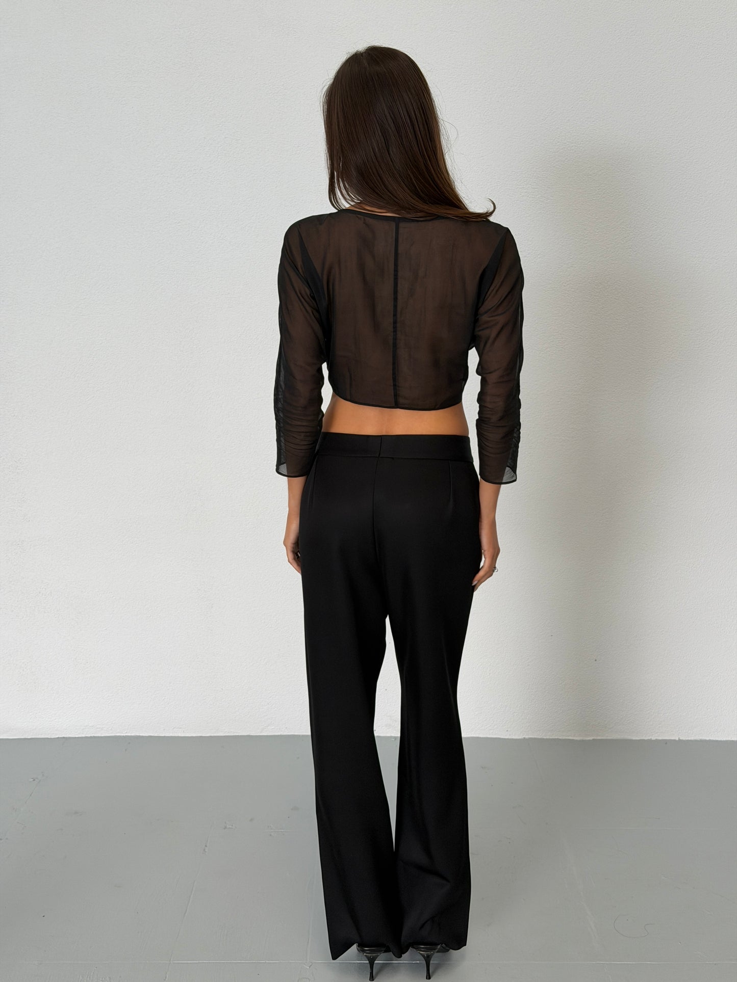 katharine hammett 1990s sheer tie blouse