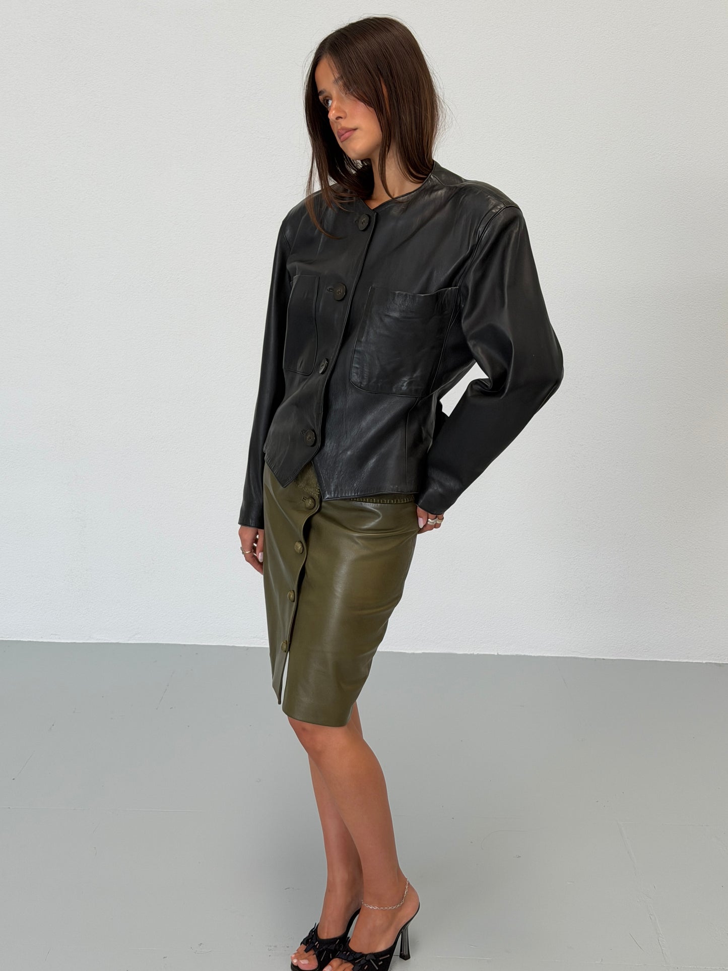 (rare) saint laurent 1980s leather jacket