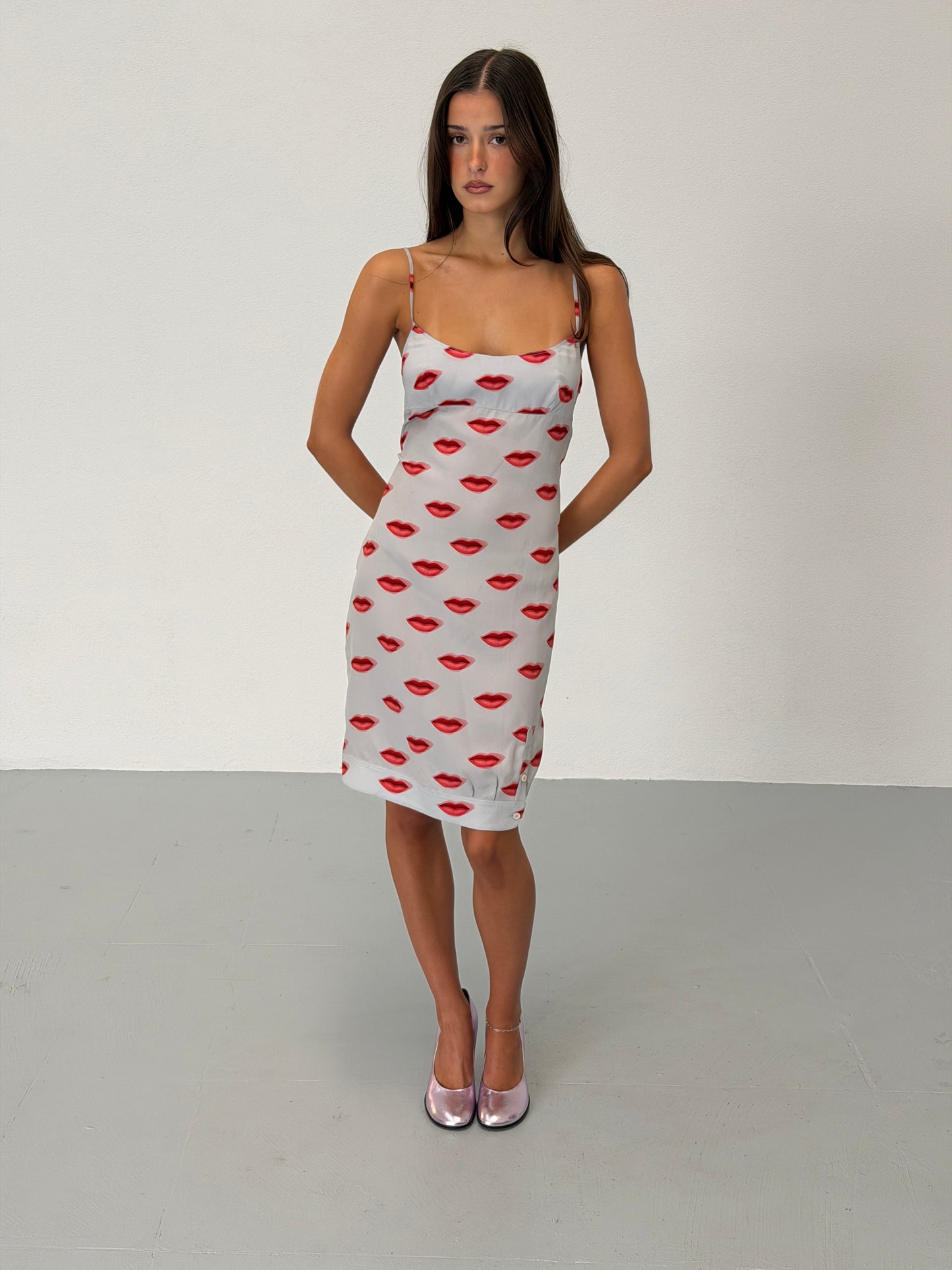 (rare) prada spring 2000 lip print dress
