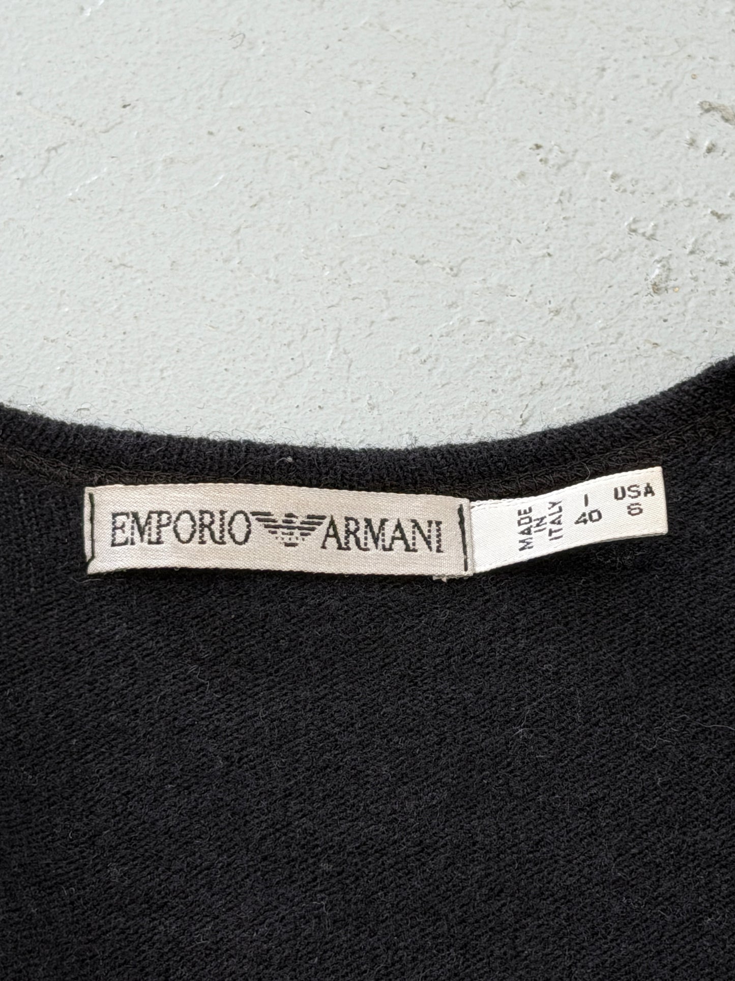 emporio armani 1990s black wrap vest