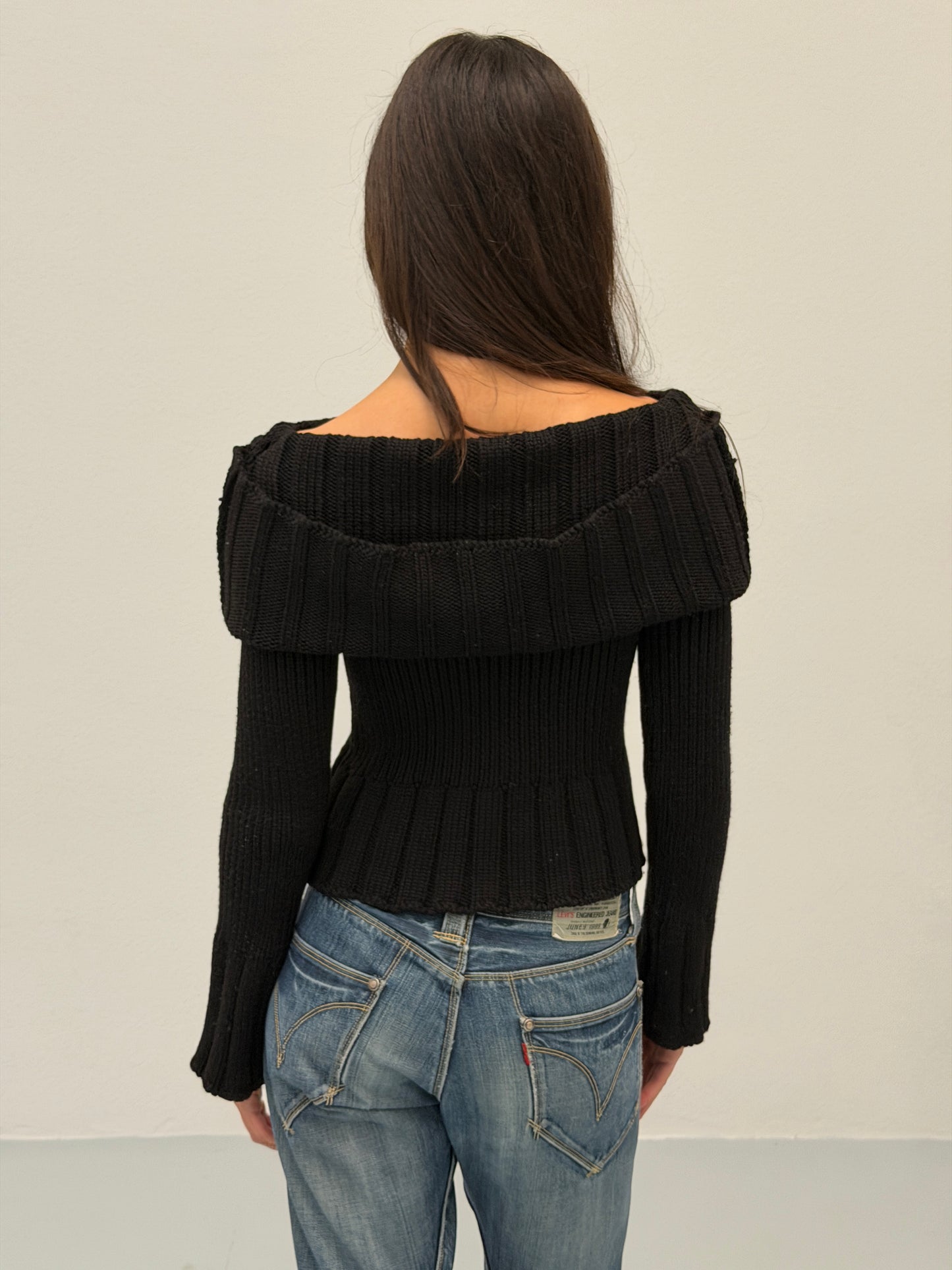chanel fall winter 1999 gathered knit sweater