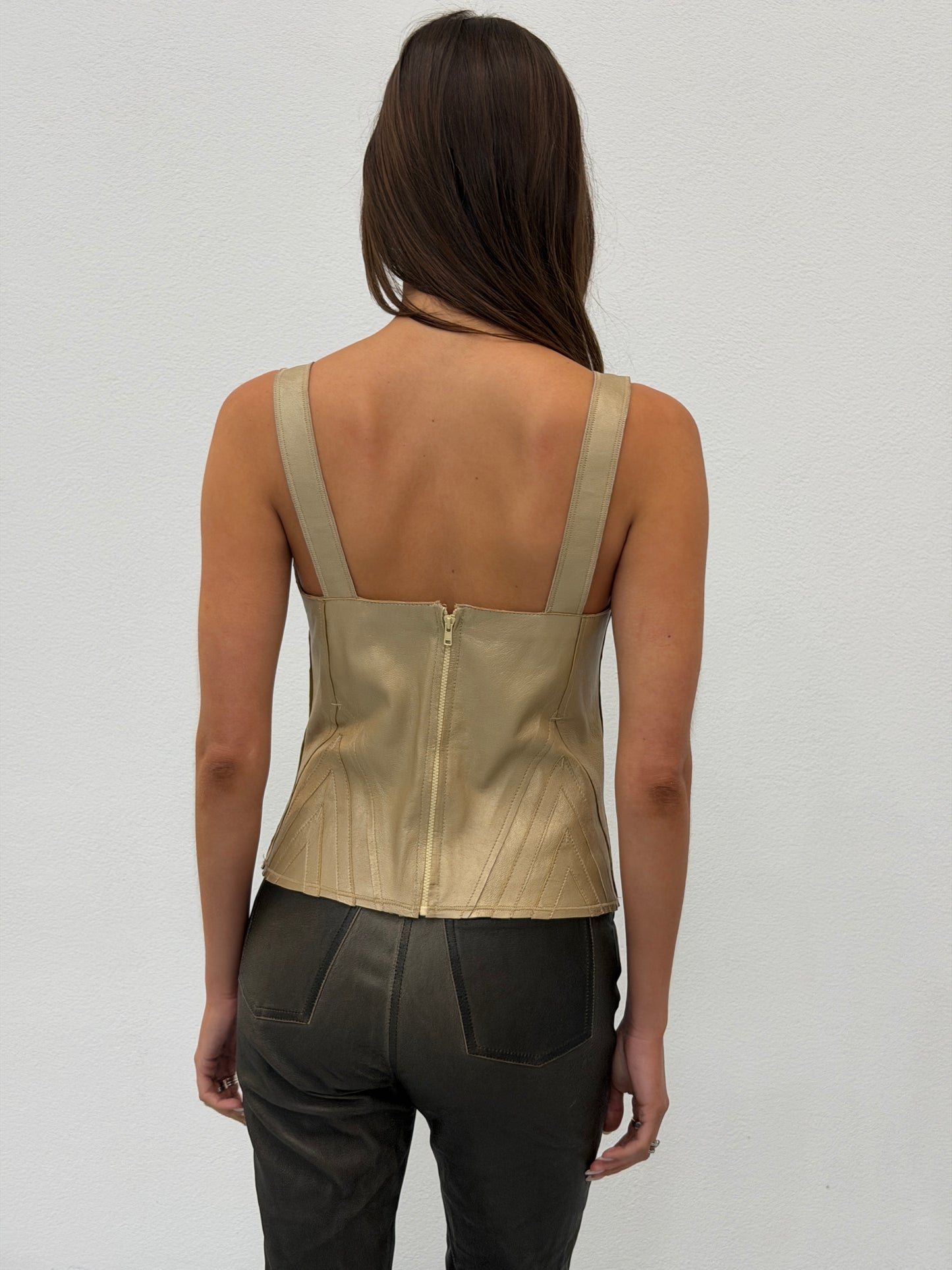 sportmax code by max mara 1990s leather bustier